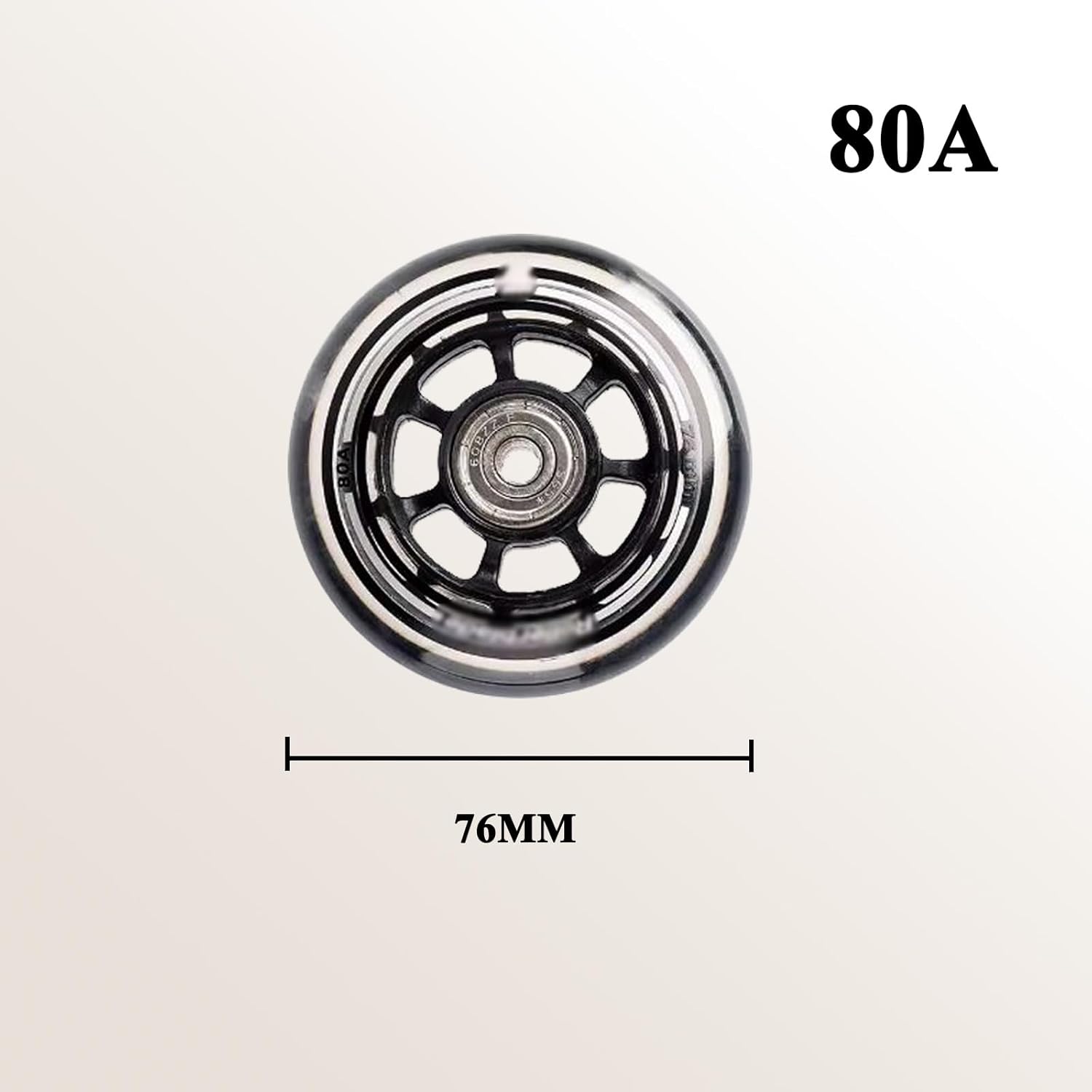 Skate Wheels Replacement, 80A 82A Inline Skate Wheels Roller Skate Wheels Roller Blade Skating Wheels 72MM/76MM/80MM, Intended for Roller Blade Wheel Replacement
