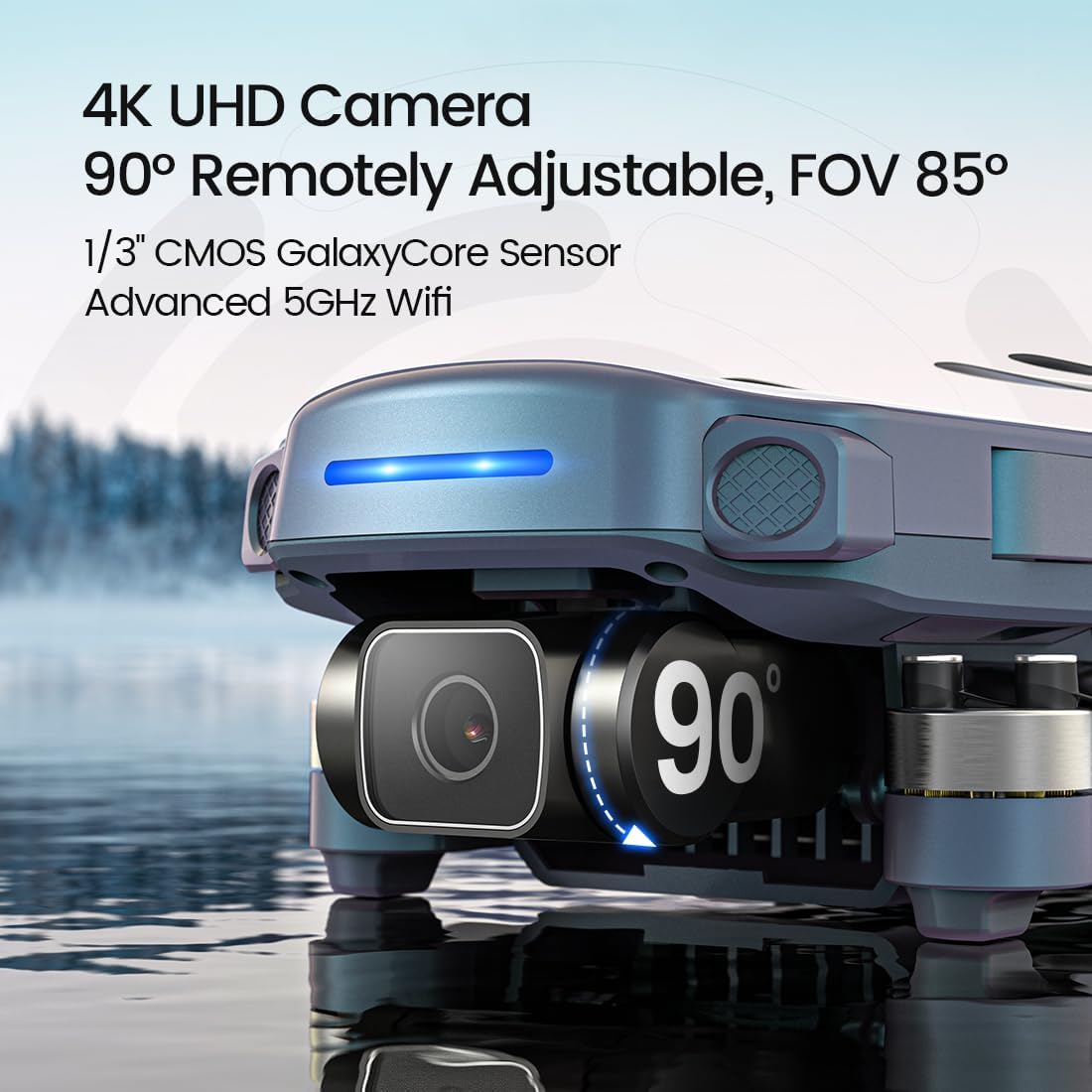 Holy Stone HS360S GPS Drones With 4K UHD Camera For Adults,FAA,249g Quadcopter Drone,10000 Feet Video Transmission,Auto Return,Follow Me, Brushless Motor,Beginner Mode, Special Gradient Color Edition