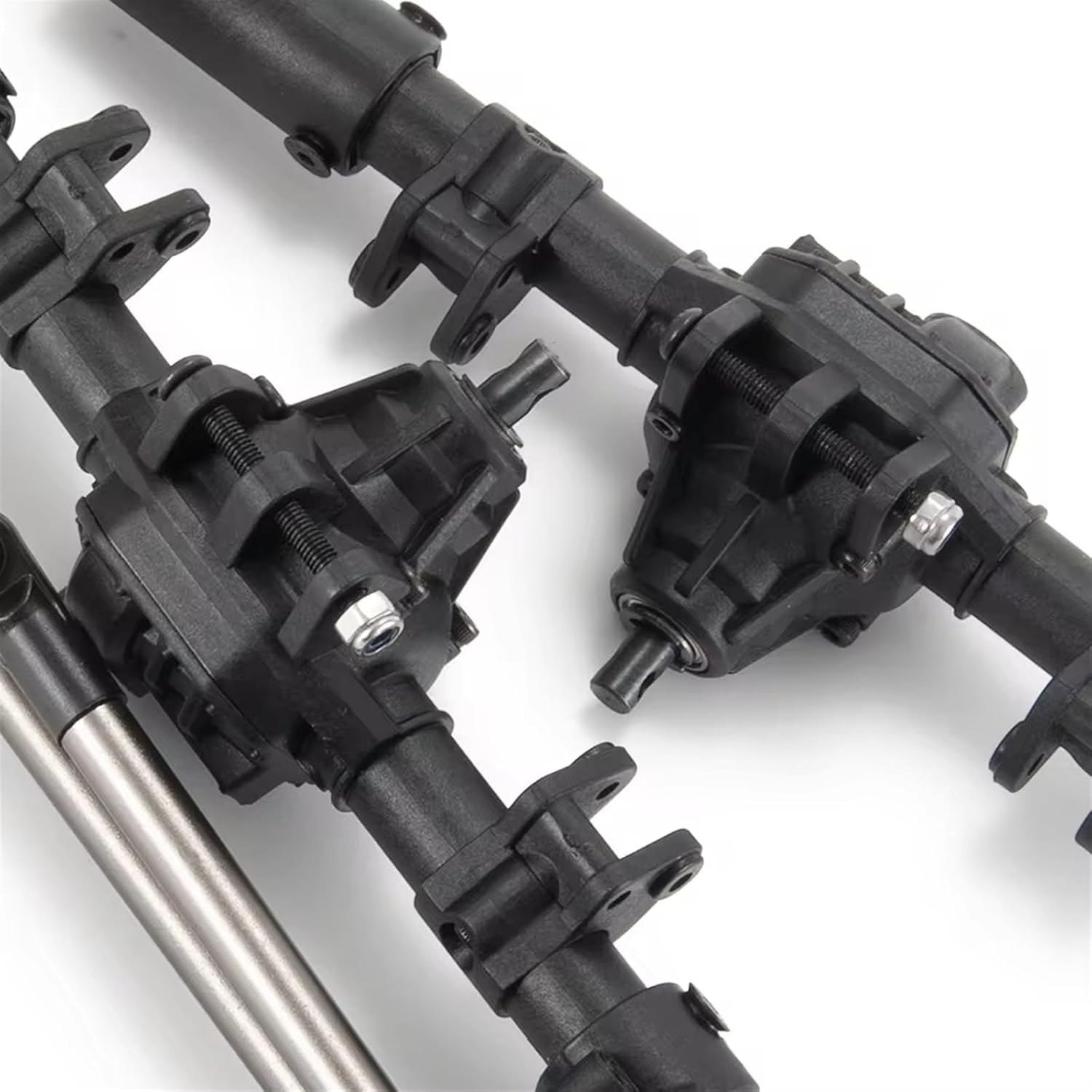 RC Car Front Rear Axle for Axial SCX10 II 90046 90047 90027 90028 CC01 F350 rc Car Front Rear Differential Axle with Lock 1/10 RC Crawler Parts(Rear and Front)