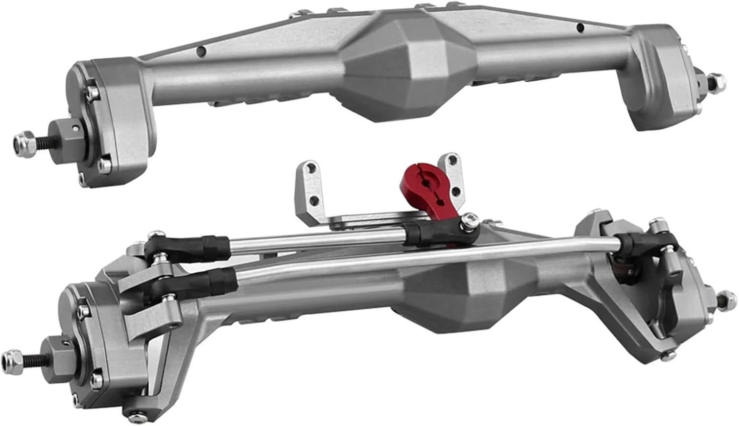 1/10 RC Crawler All Metal Front and Rear Portal Axle for Axial for Capra 1.9 UTB AXI03004 Buggy F9 for Wraith 90018 RR10 Upgrade Part(GY Front Rear Axle)