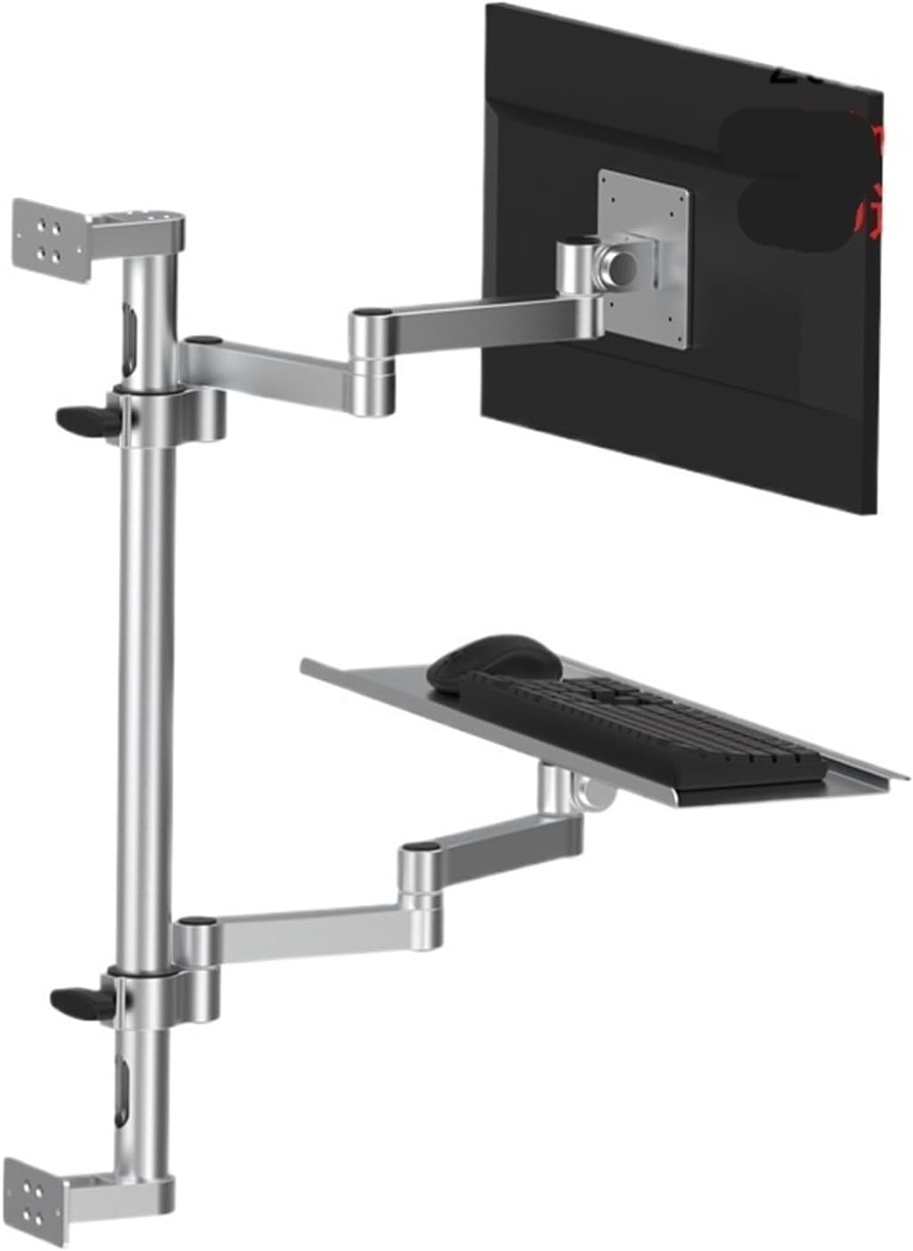 Industrial monitor stand robotic arm with keyboard tray(03-700d-600)