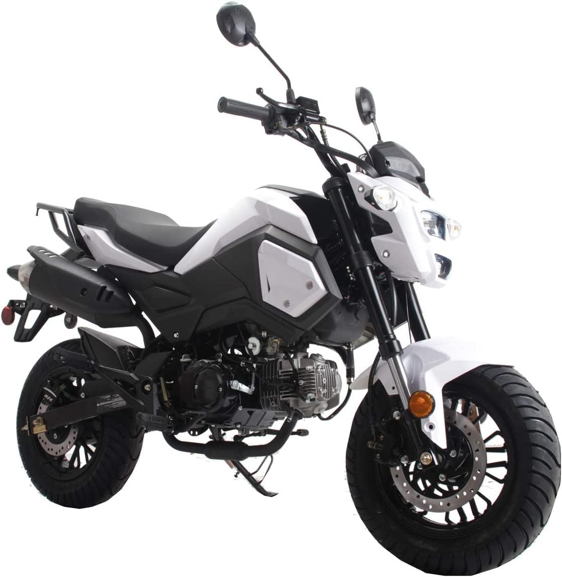 Hhh 125cc Vader 125 Adult Motorcycle Gas 125cc scooter Dirtbike Dual Sports Street Scooter Bike 125cc Motorcycle gas Bike (White)