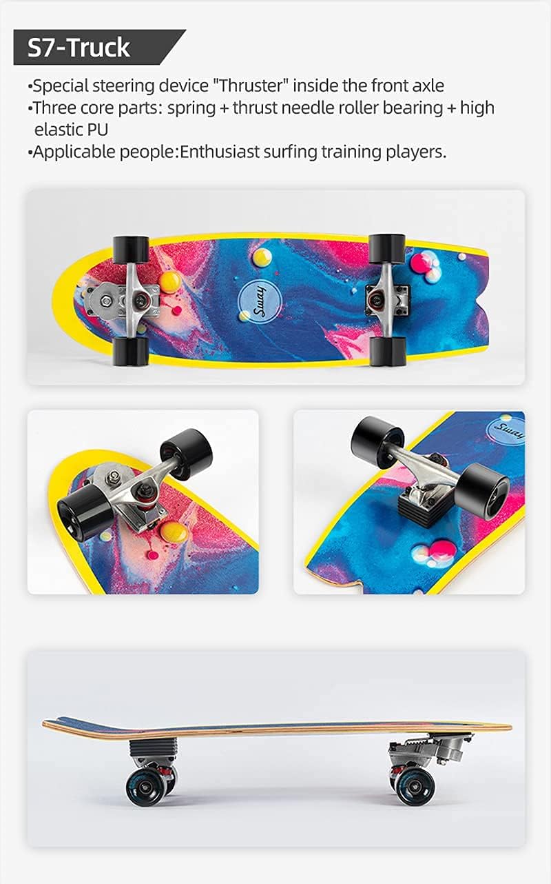 VOMI Pumpping Skateboard P7 Truck Land Surfing Carving Surfskate 32