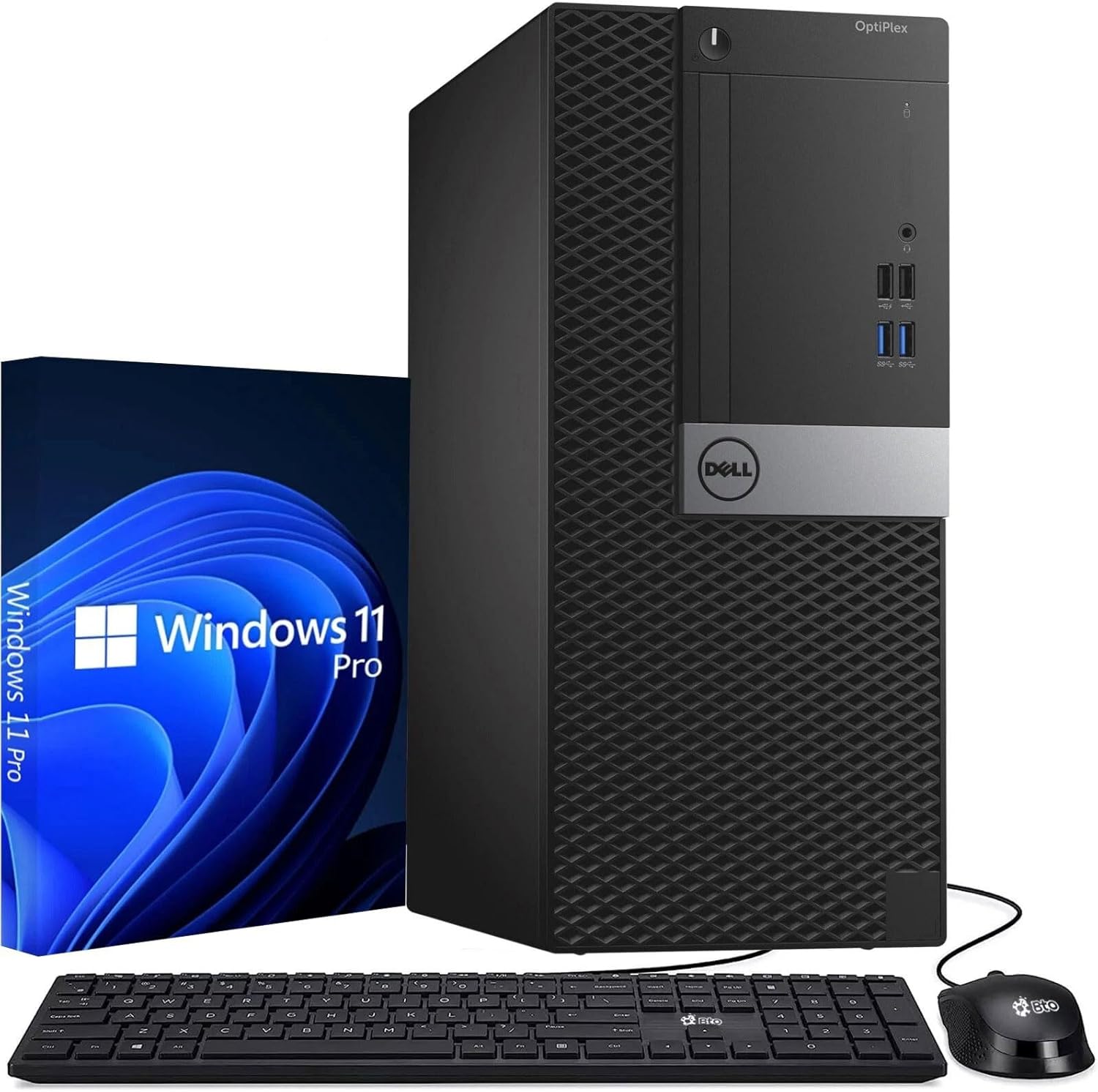 Dell Tower Desktop Computer PC – Intel Core i5 6th Gen Processor – 8 DDR4 RAM – 256 SSD – Keyboard & Mouse – Wi-Fi – Home, Office, Business Desktop – Windows 11 Pro (Renewed)