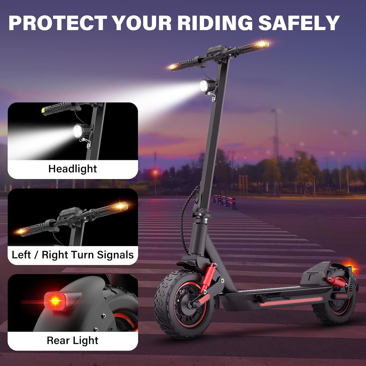 Electric Scooter for Adult - 1000W Peak Motor, Max 30 Miles Long Range, 30Mph Top Speed, 11