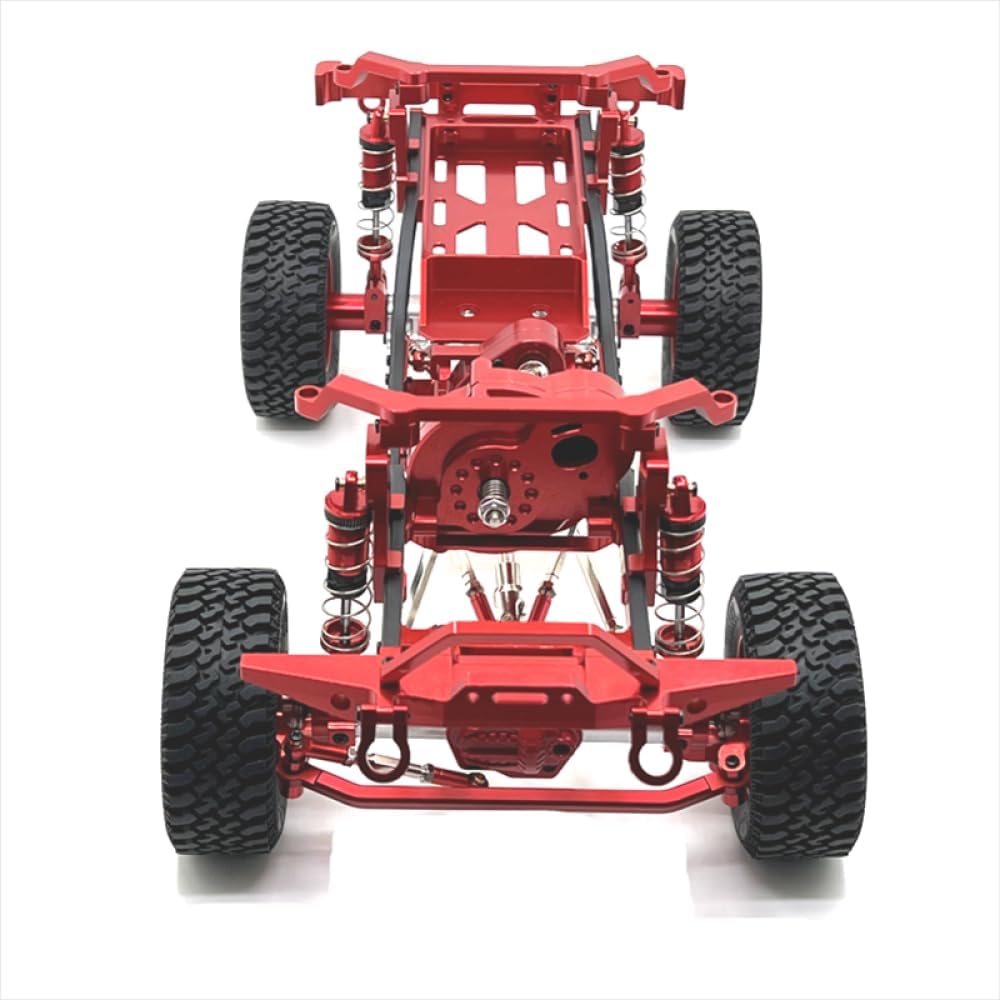 Metal Chassis Frame Compatible with MN1/12, MN128, MN86, MN86S, G500 Remote Control Car Models(Red)
