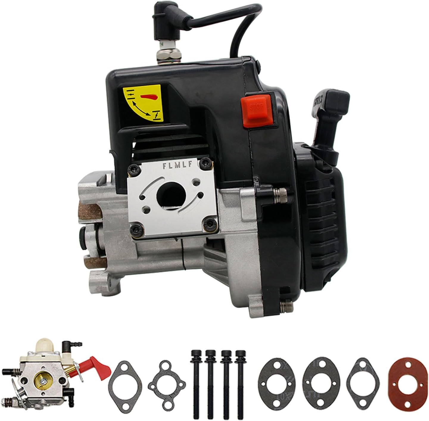 FLMLF 32CC 11HP Professional Reed Engine with Carb 1191 Black Cylinder Head for 1/5 HPI Baja LOSI 5IVE T RC Car Parts