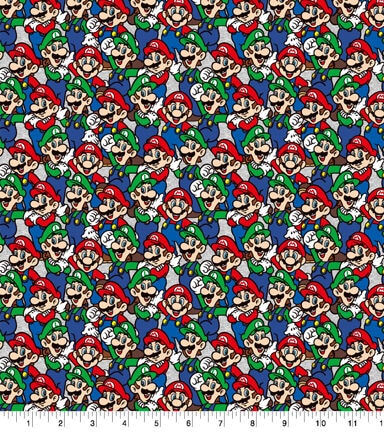 Nintendo Mario Luigi Cotton Knit Fabric
