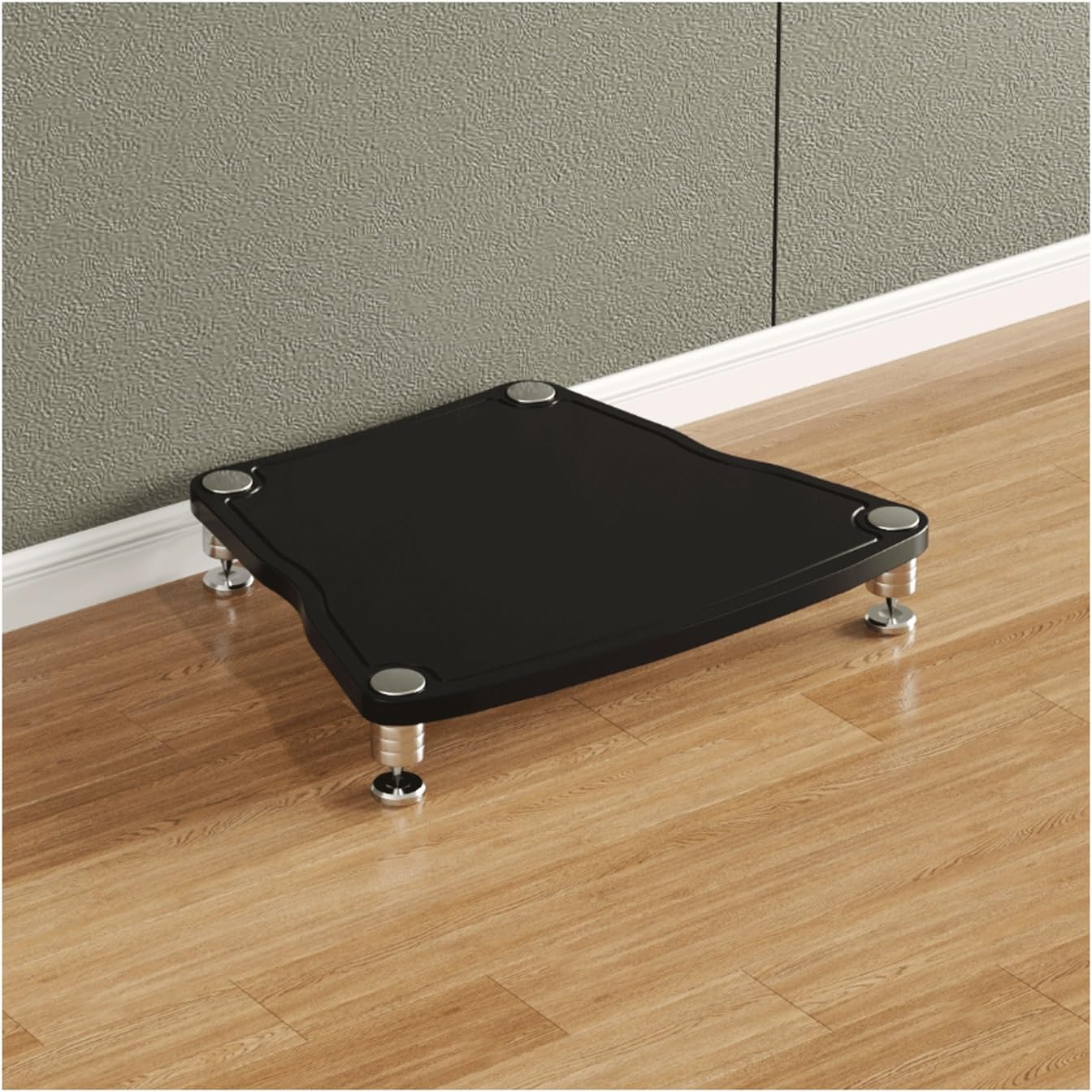 XMFBSY Medios HiFi Rack Audio Video Media Stand Stereo Stand with Shock-Absorbing Feet CD Record Player Entertainment Stereo Component Rack Cabinet for Home Organizer(Black