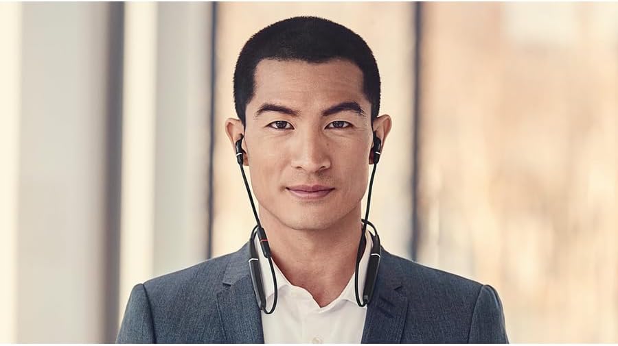 Jabra Evolve 65e Wireless Neckband Headset, Link 370, MS-Optimized – Bluetooth Headset with up to 13 Hours of Battery Life – Superior Sound for Calls and Music