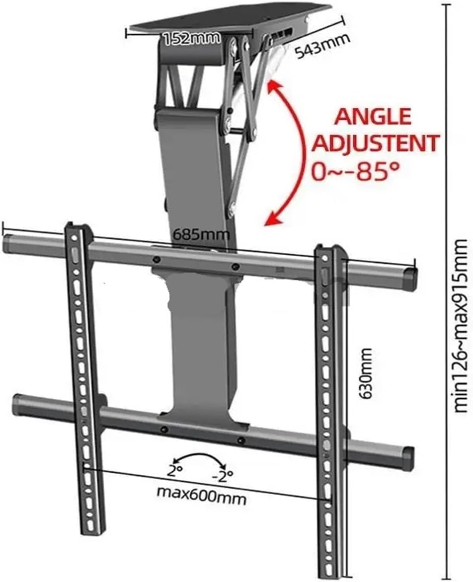 50-75 inch ceiling TV lift remote control rotation DT500 bracket support bracket adjustable installation wall bracket