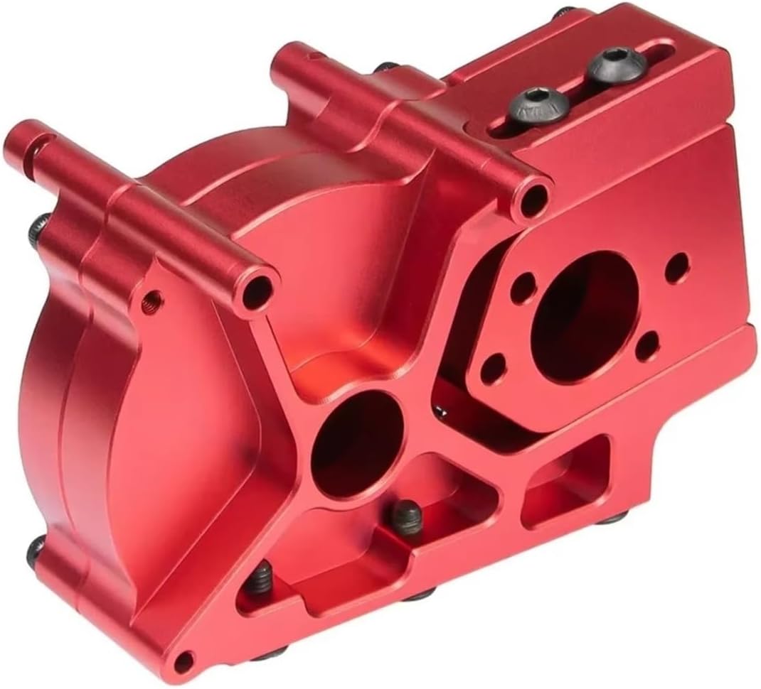 for Arrma 1/8 6S for Kraton for Outcast Big for Rock for Infraction 1/7 1pcs Metal Center Transmission Gearbox Rc Car Upgrade Parts RC Car DIY Parts(Red)