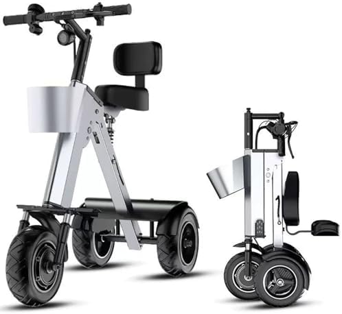 Powered Scooter 3 Wheels Foldable Trike for Adults,Lightweight Electric Scooter with Removable 36V 10A Battery