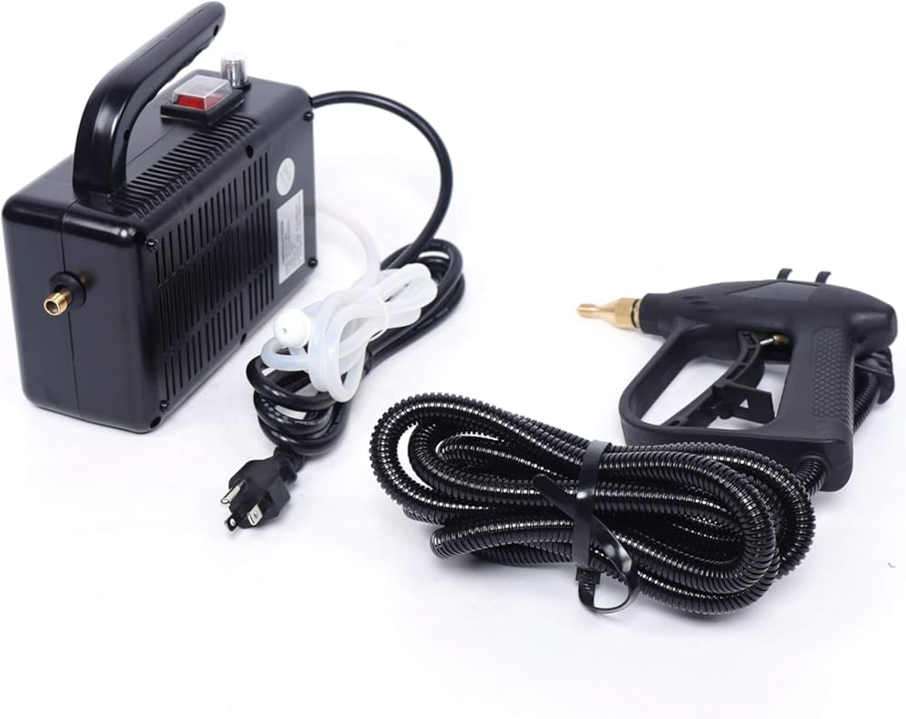 YIPONYT Steam Cleaner Machine，1600W Electric High Pressure Steam Clean Mobile Cleaning Machine，Multifunction Handheld Steam Cleaner for Home Use Grout Tile Car Kitchen Bathroom(Black）