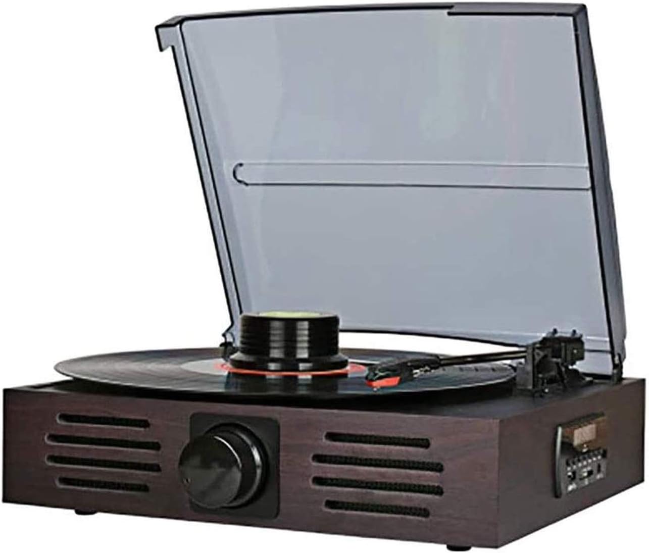 Modern Vinyl Record Player Imitating Retro Phonograph Radio Stereo Old-Fashioned Multifunctional Record Player Radio USB