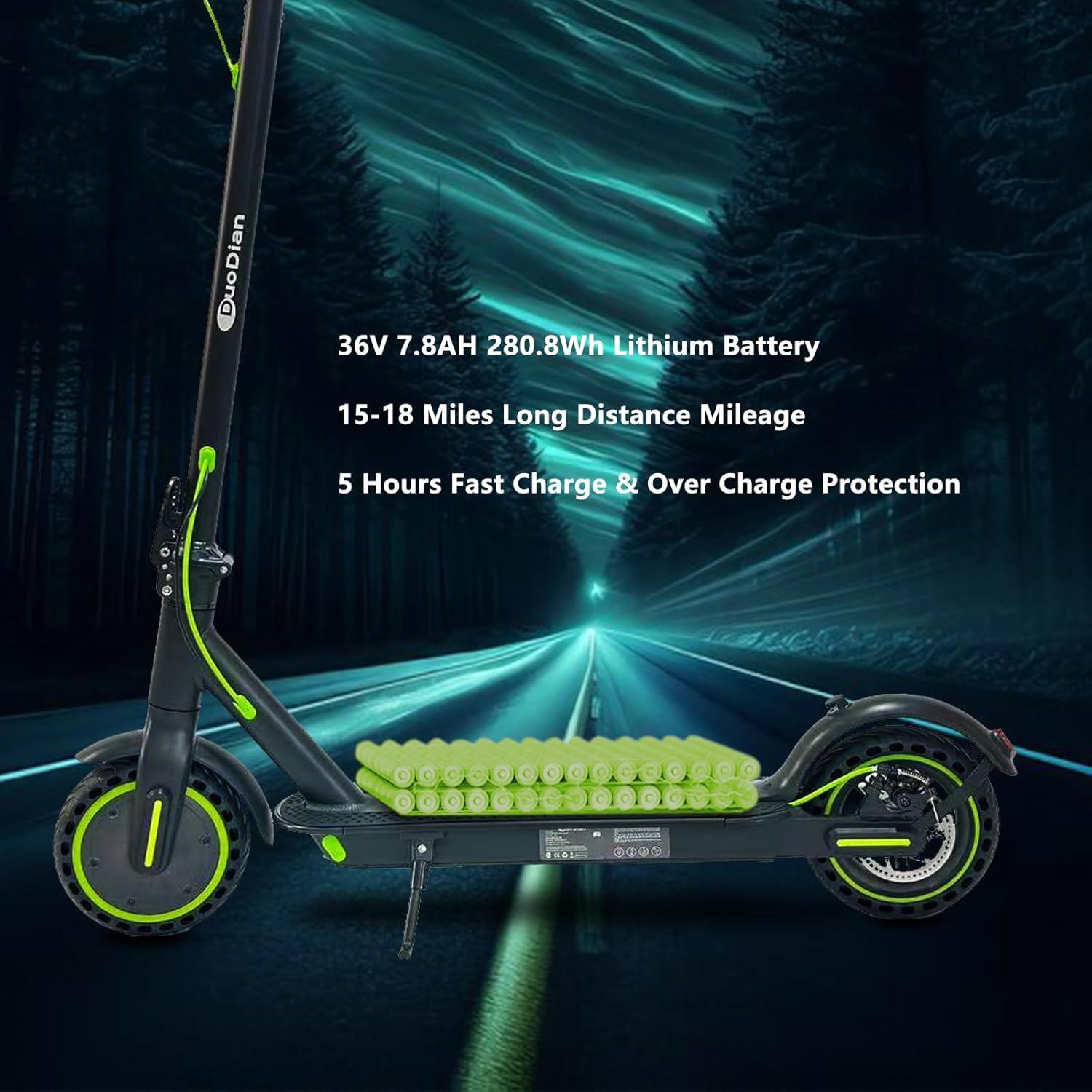 Electric Scooter for Adults, Folding E Scooter with 350W/500W Motor 19Mph Top Speed 18 Miles Long Range, 8.5