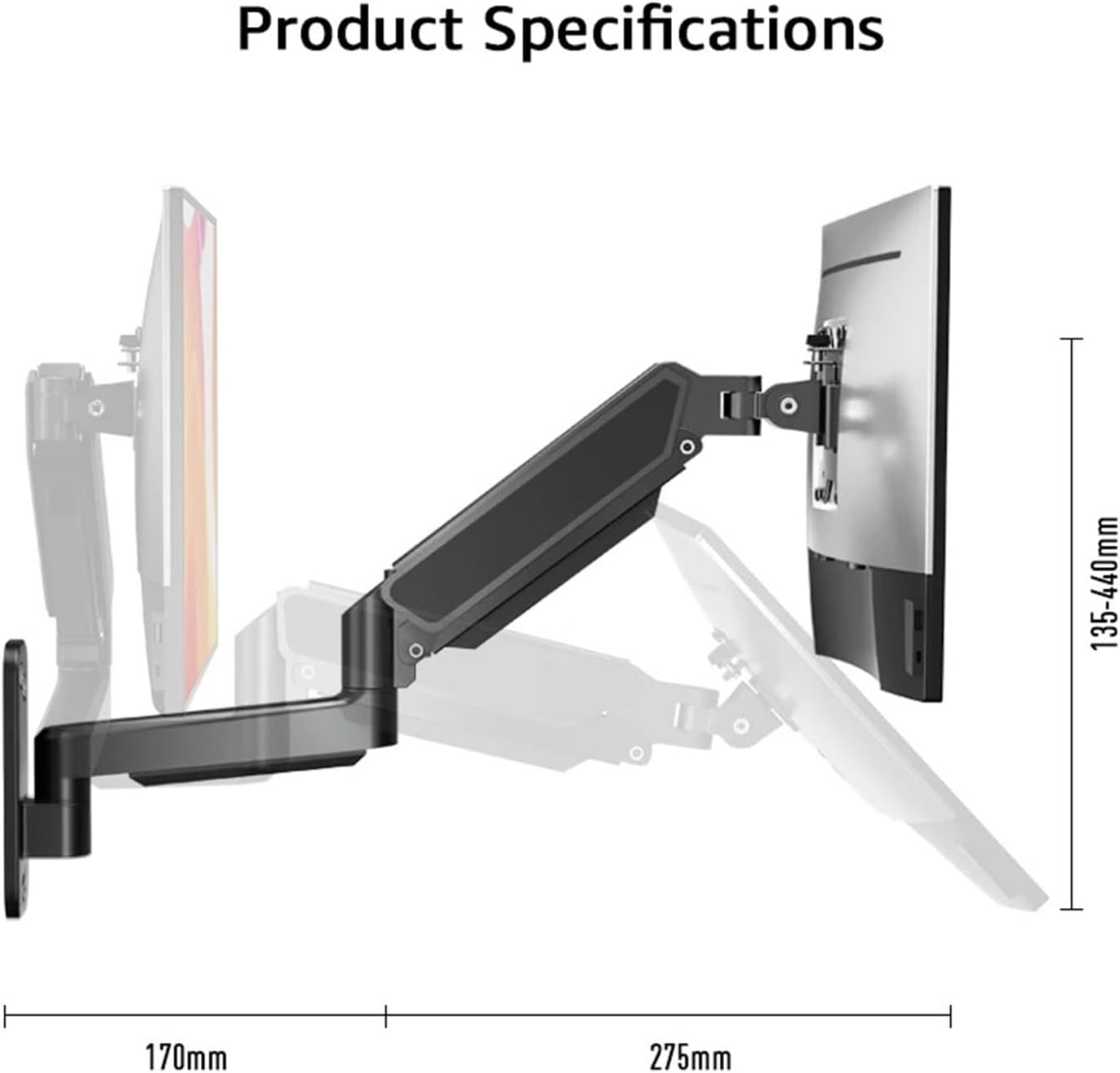 Monitor Arm Wall Mount Bracket 13