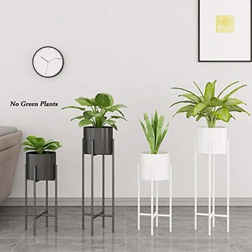 TMMLIJIPL Plant Stands Flower Supports Stereo Quadrangular Shape Plant Shelf Tin Can Display Shelf Modern Simple Decorative Flower Shelf Horticultural Shelf Y (Color :Black B Size :L) (Blue Large)