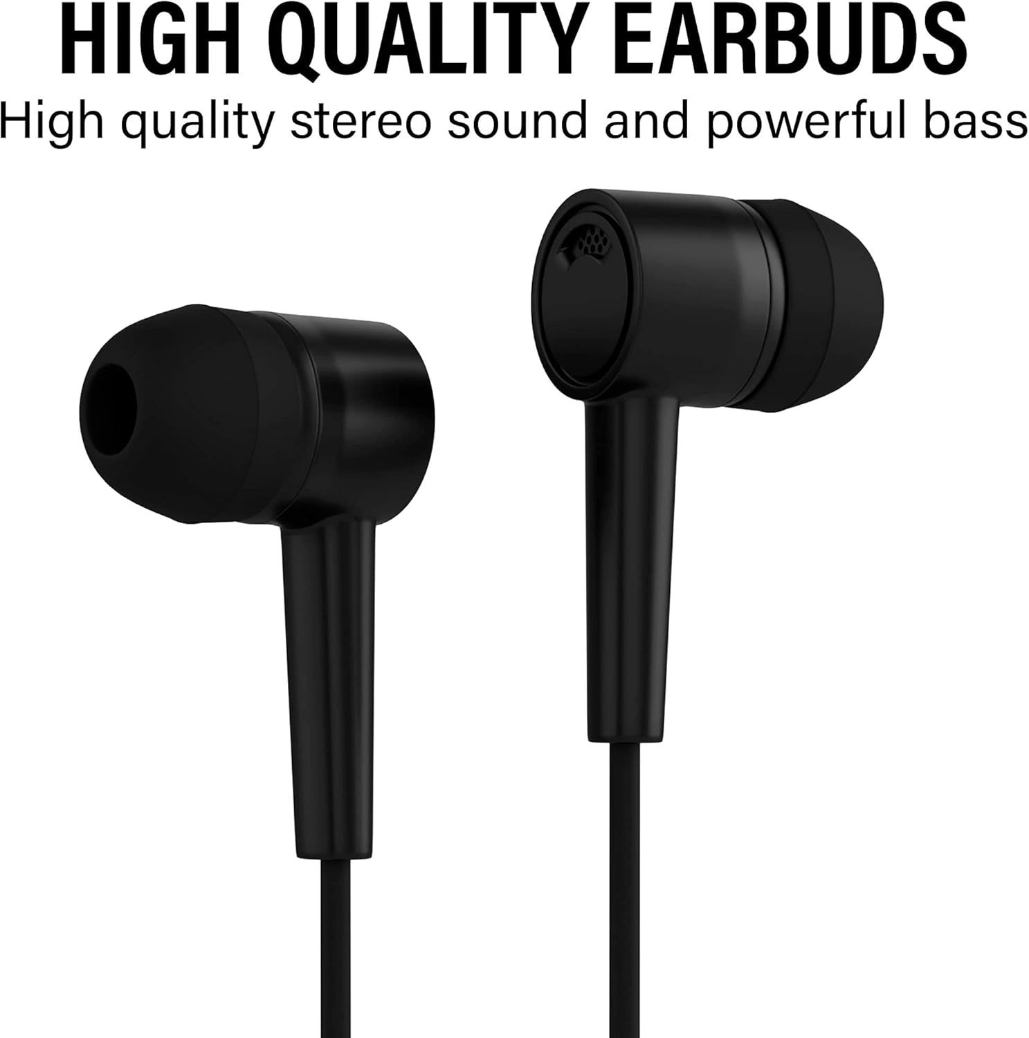 Maeline Wired Earbuds 1000 Pack, New Headphones with Microphone, Earphones with Heavy Bass Stereo Noise Blocking, Compatible with iPhone & Android Devices, iPad, MP3, Fits 3.5mm (1000 Pack, Ten Color)