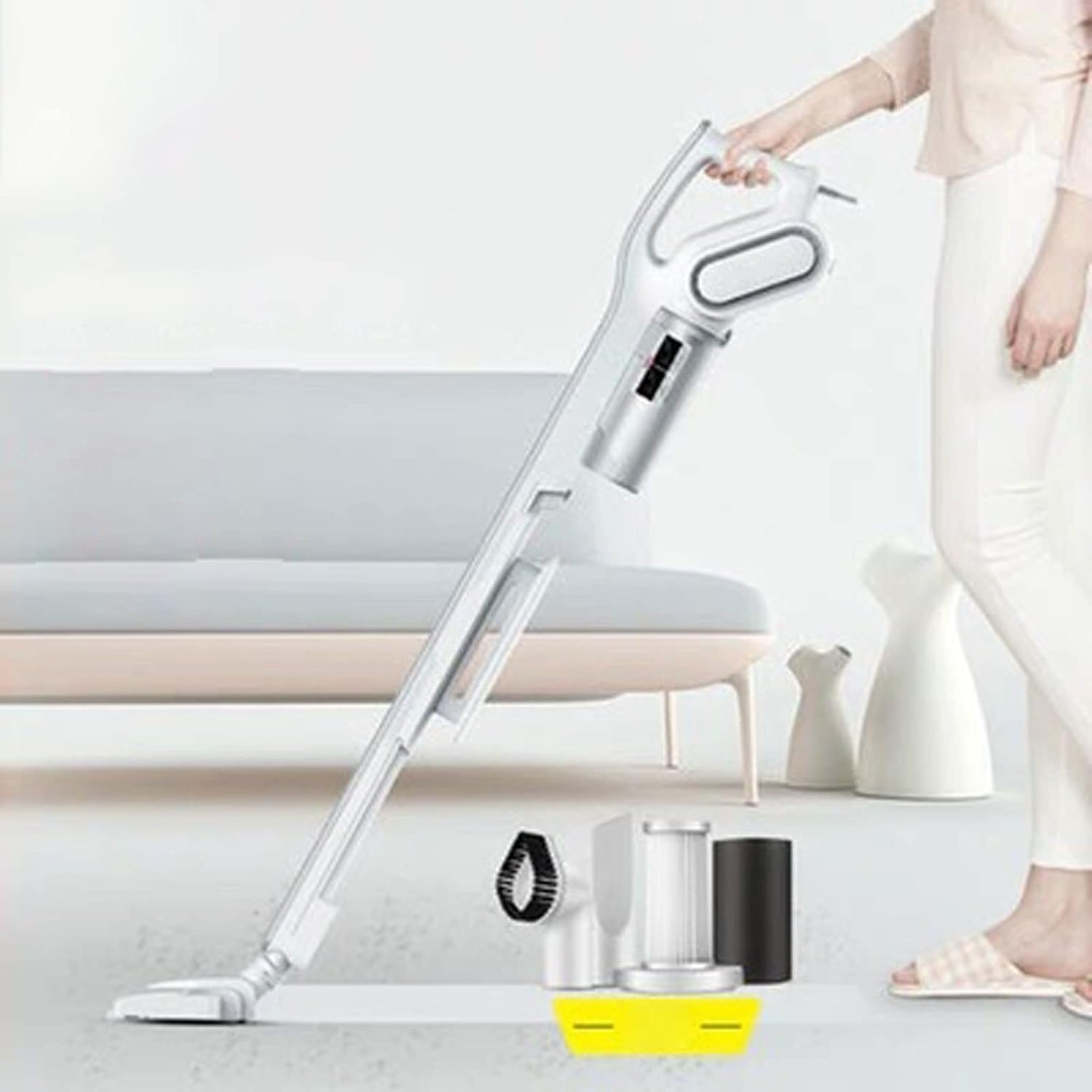 WAGNUS Hand Held Vacuum, Two Way Handle Vacuum Cleaner, Soft Vacuum, Low Noise, Small Household Vertical Hand-held dust Remover, Quiet and Strong