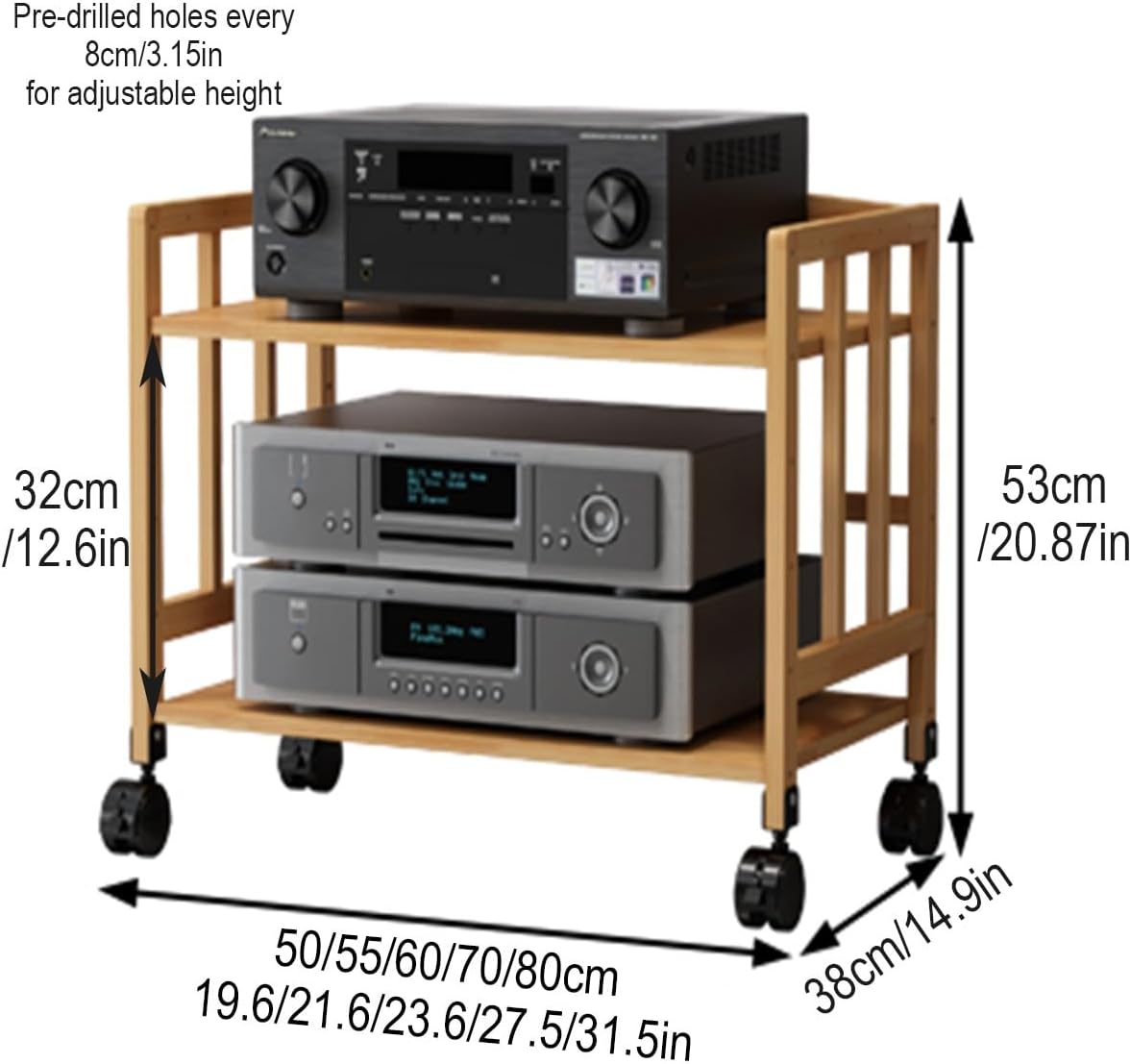 JDPYURV Audio-Video Shelving Adjustable