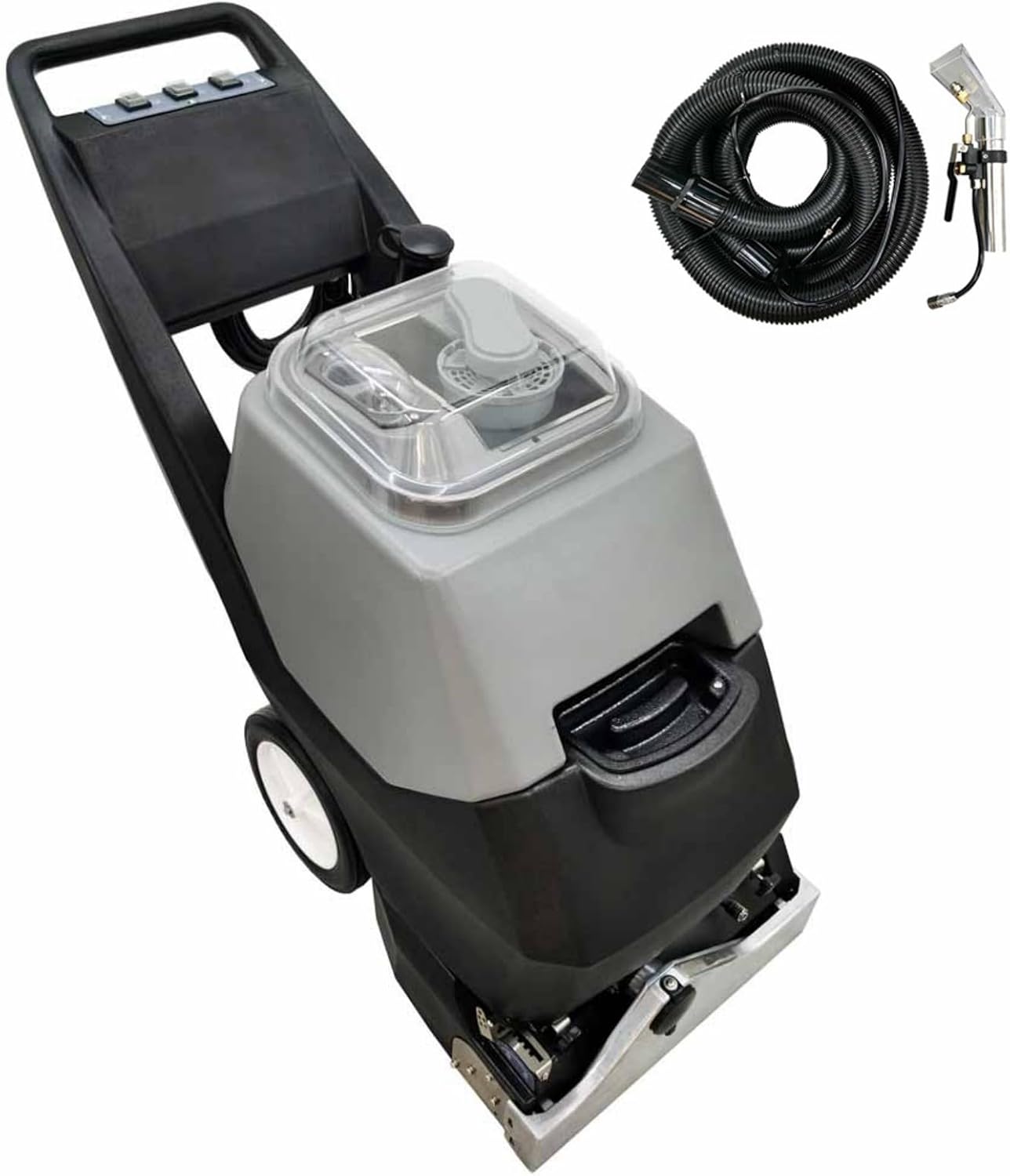 BEILOCKERY 110V Commercial Carpet Cleaning Machine, 9 Gal/35L Double Water Tank Professional 3 in 1 Carpet Steamer, 2320W Hand Pushed Vacuum Extractor Cleaner