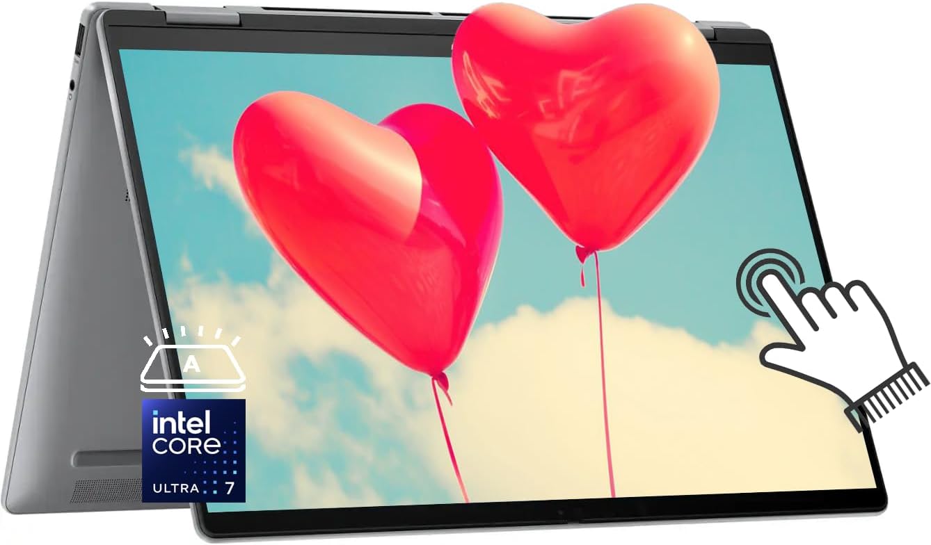 HP Envy x360 2-in-1 14 inch 2K Touchscreen Laptop, Intel 12-Core Ultra 7 155U, 16GB RAM, 1TB PCIe SSD, Backlit KB, Wi-Fi 6E, Fast Charge, Camera, Thunderbolt 4, HDMI, Win 11 Pro, w/BWE Accessories