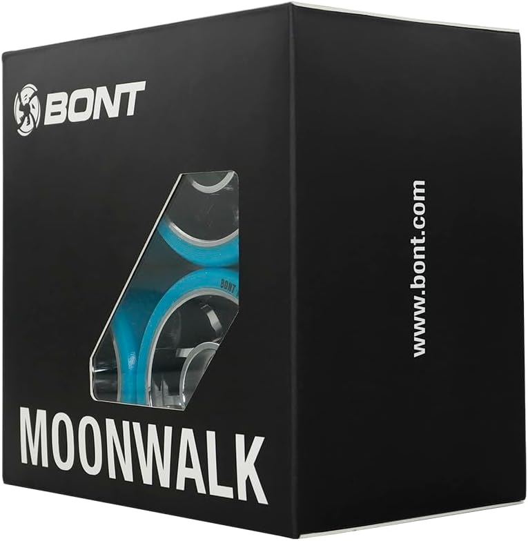 Bont Moonwalk Indoor Roller Skate Wheels - 64 X42mm - 96A - Set of 8 (Blue, Set of 8)