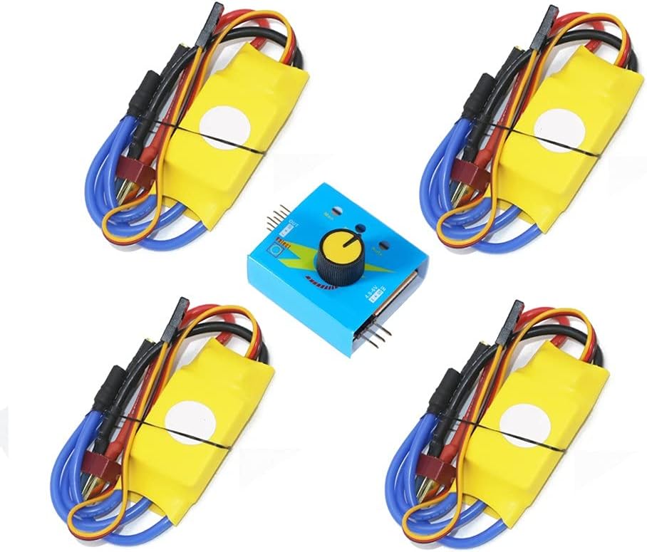 brushless Motor and escBrushless Motor,4Pcs 30A XXD Brushless Speed Controller RC ESC + Multi Servo Tester 3CH ESC 4.8-6V CCPM Master Checker for F450 Multicopter
