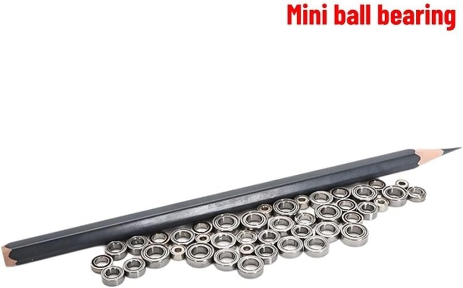 10/50/100PCS Mini Bearing Deep Groove Ball Bearing Inner Diameter 1 1.5 2 2.5 MM Outer Diameter 3 4 5 6 7 8MM