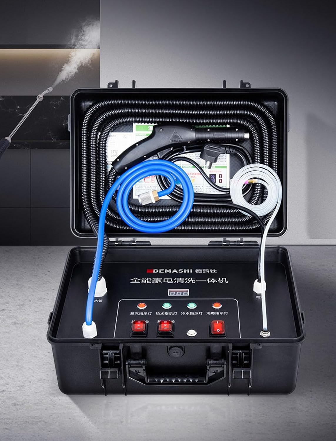 JYXYXSCP High Pressure Steam Cleaner Handheld Steam Cleaner High Pressure Cleaning Machine 3500W High Temp,6BAR, for Kitchen Bathroom Car Seat Floor