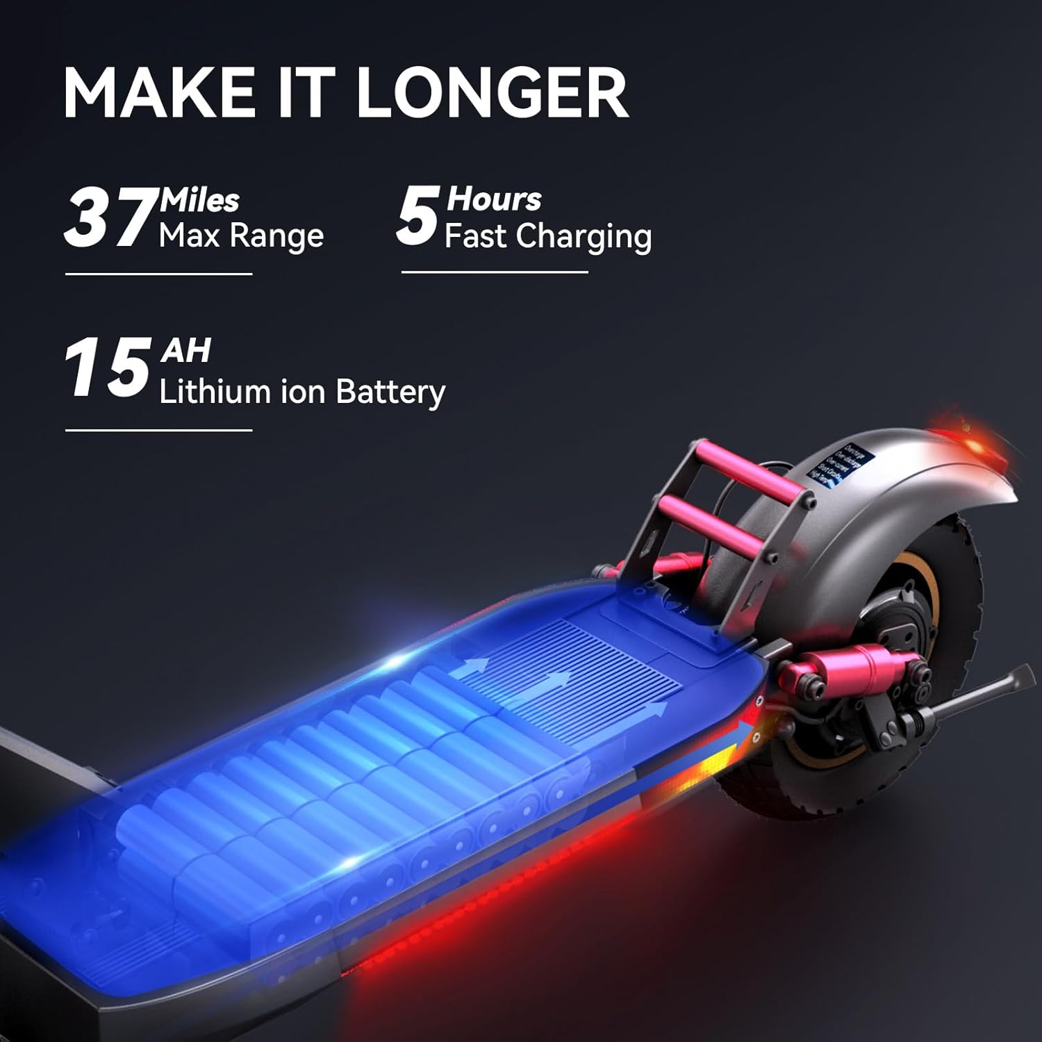 M4 Electric Scooter for Adults with Seat, Heavy Duty Foldable Off Road 10 Inch e Scooter, 31-37 Miles Long Range, 25-30 mph Fast Speed Mobility e Scooters for Teens Men Girls.