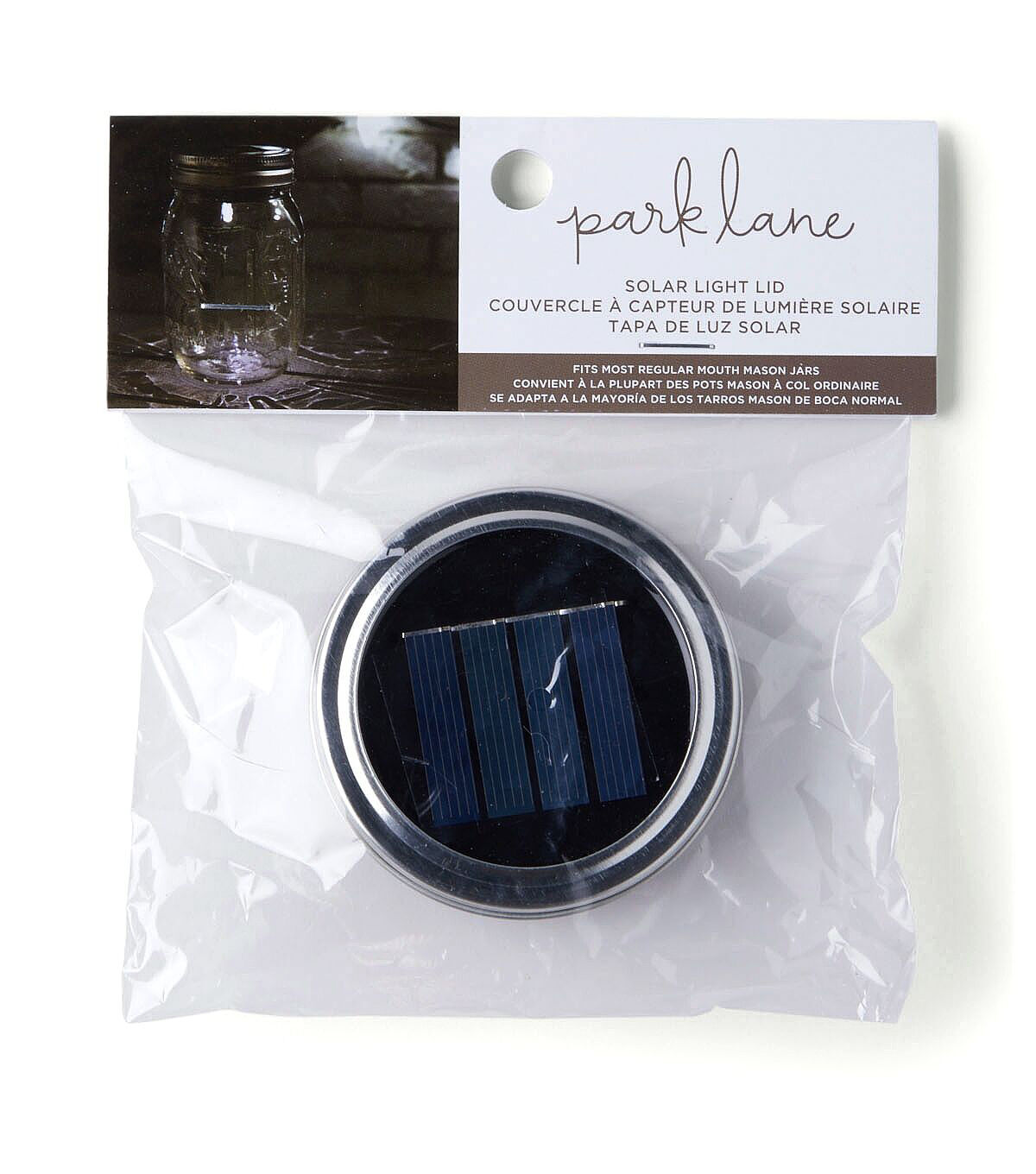 3 Mason Jar With Solar Lid by Park Lane