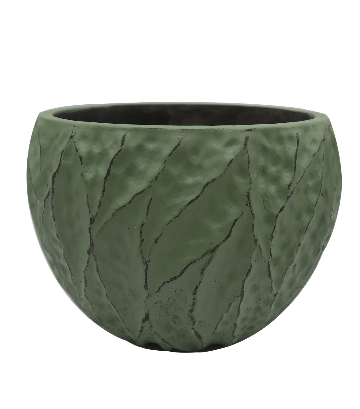 9 Green Leaf Embossed Cement Planter by Bloom Room