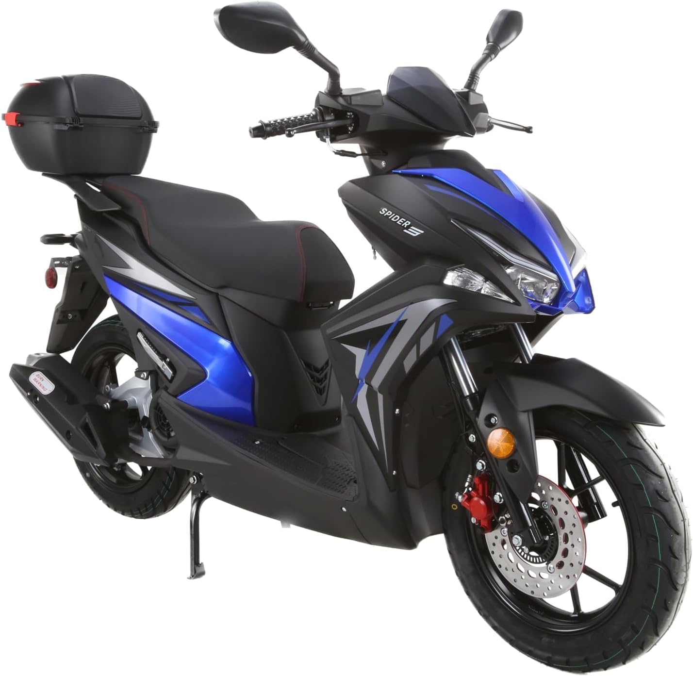 HHH Spider 200 EFI Scooter Clash 200cc EFI Deluxe Gas Powered 200cc Motorcycle Street Scooter Fully Automatic 14 inch Tires (Black Color)