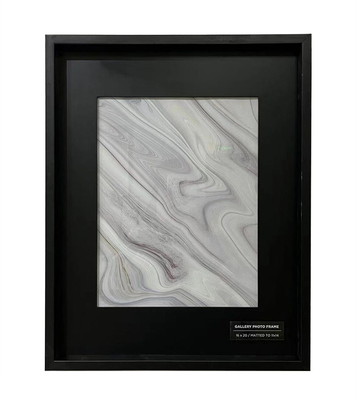 Innovative Creations Black Wooden Frame with Mat 16x20