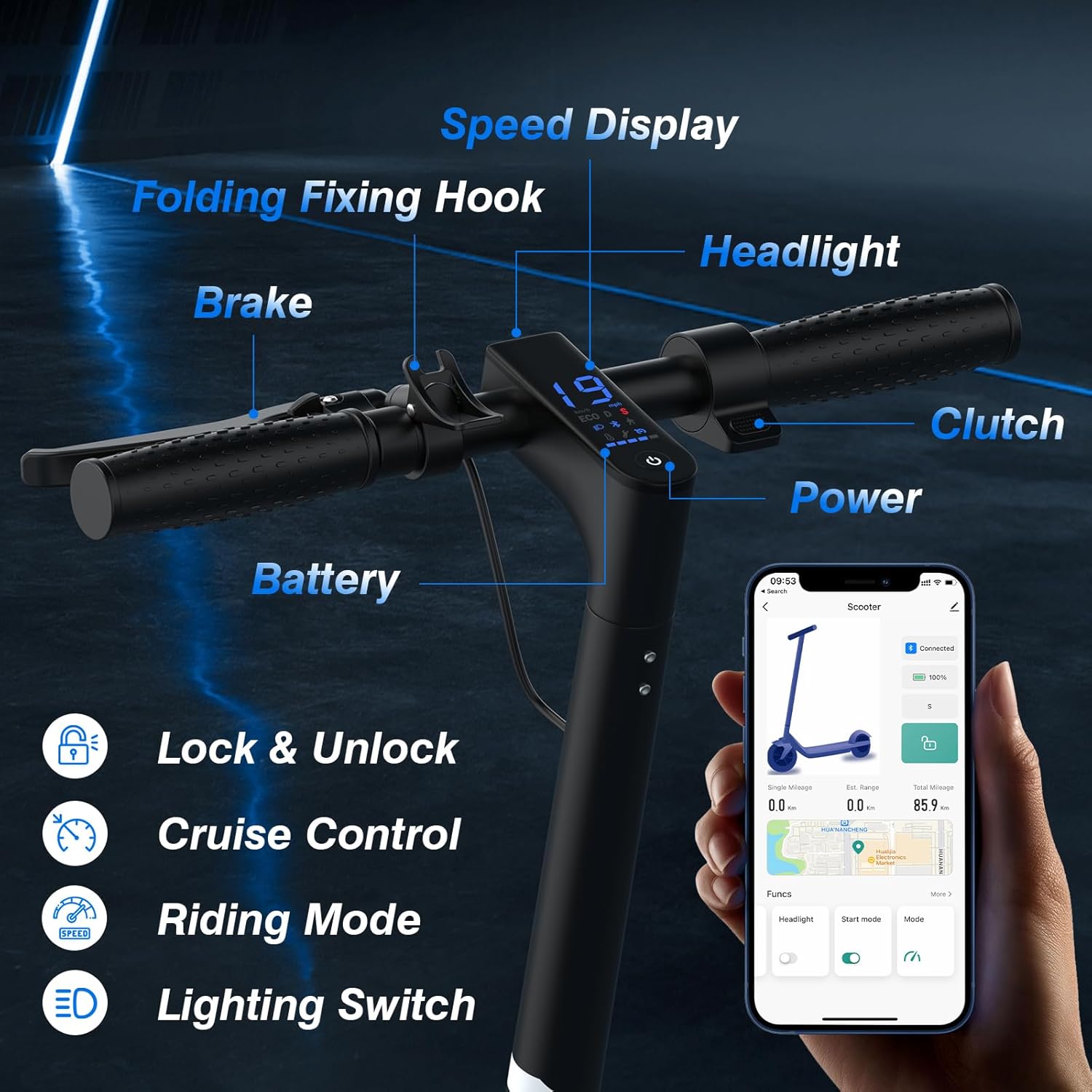 KEQ Electric Scooter Adults with Dual Suspension 10
