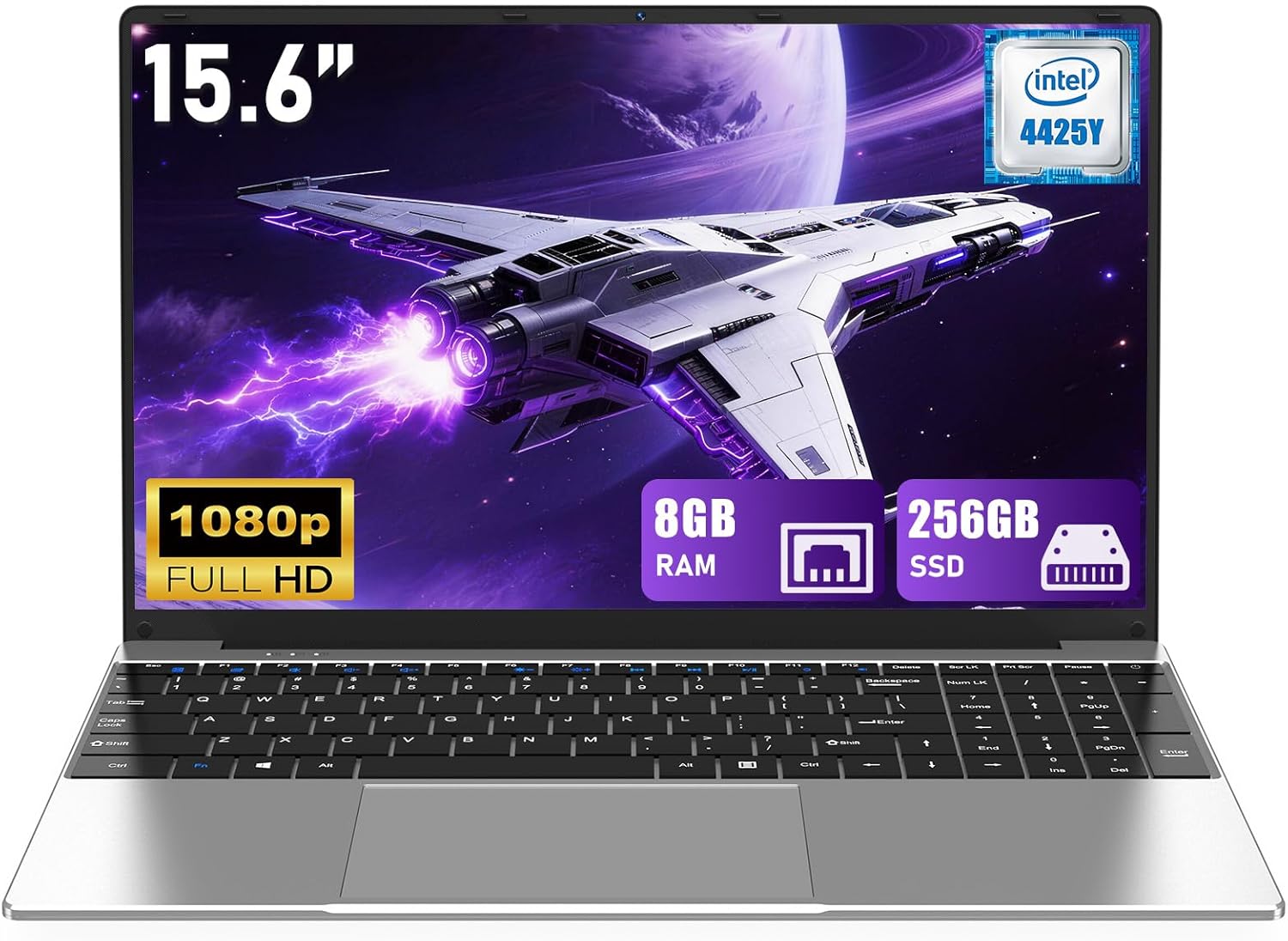 Laptop Computer 2026, 15.6 Inch Lap Top PC Window 11 Pro, 8GB RAM 256GB SSD, Int Pentium Gold Processor 4425Y, 2-Year Warranty, Bluetooth, Mini HDMI, FHD 1920 * 1080, Office 365, Business