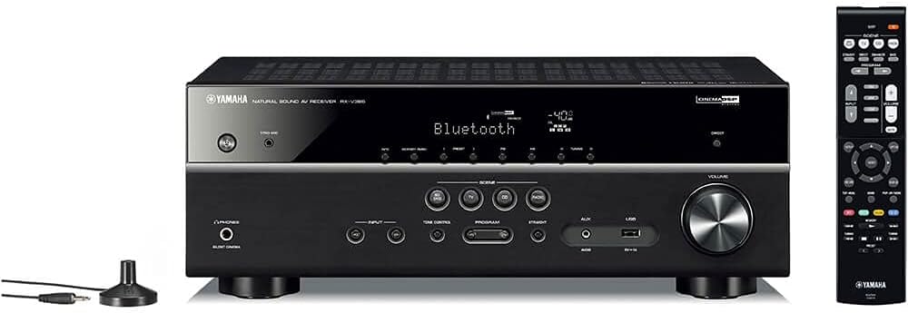 Yamaha RX-V385 5.1-Channel 4K Ultra HD AV Receiver with Bluetooth (Renewed)