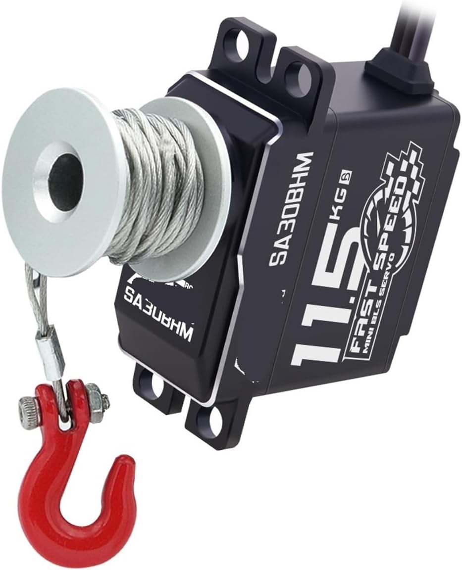 SA30BHM 11.5KG HV High Speed ​​Programmable Motor Brushless Mini Smart Steering Remote Control Servo Suitable for 1/12 1/16(Winch Mode set4)