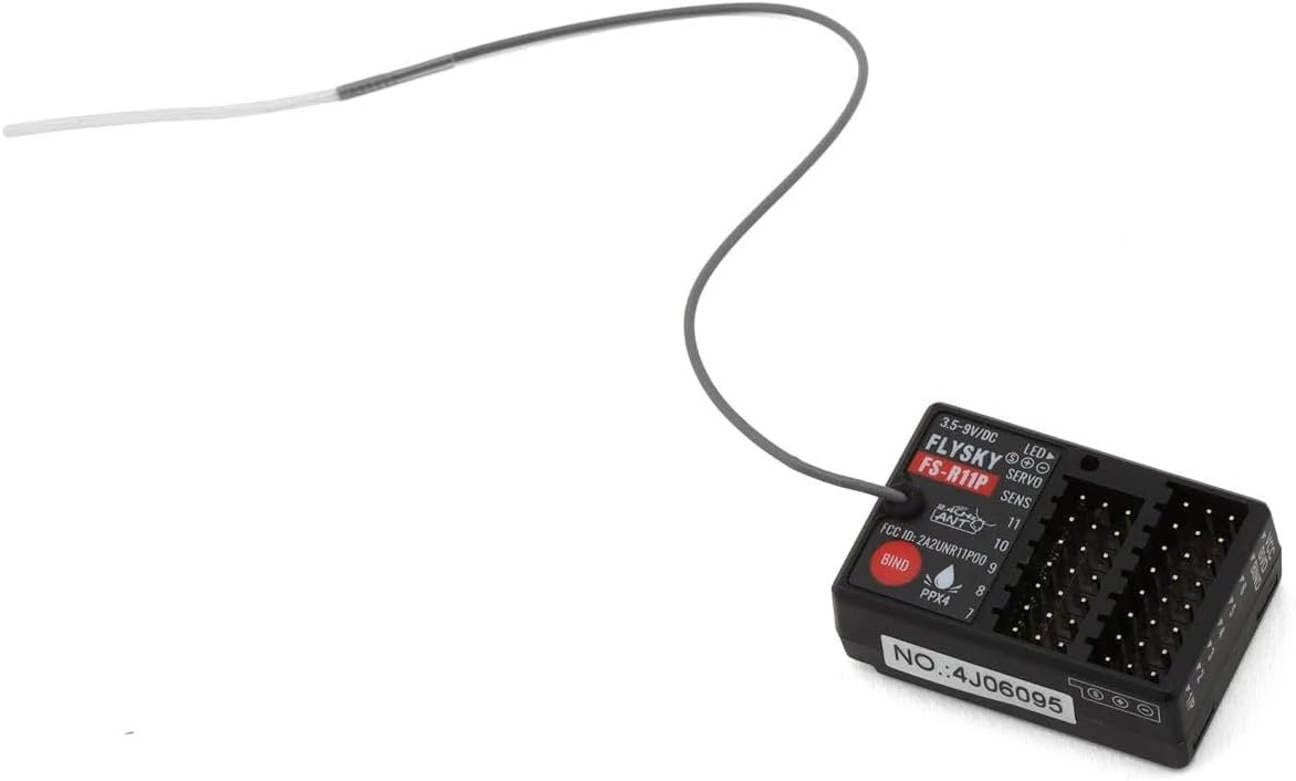 Flysky G11P ANT 11-Channel 2.4GHz Transmitter w/R11P Receiver, IPS Display, Colorful Led Lighting, Ultra-Low Energy Consumption Suitable for ANT Models RC Surface Vehicles