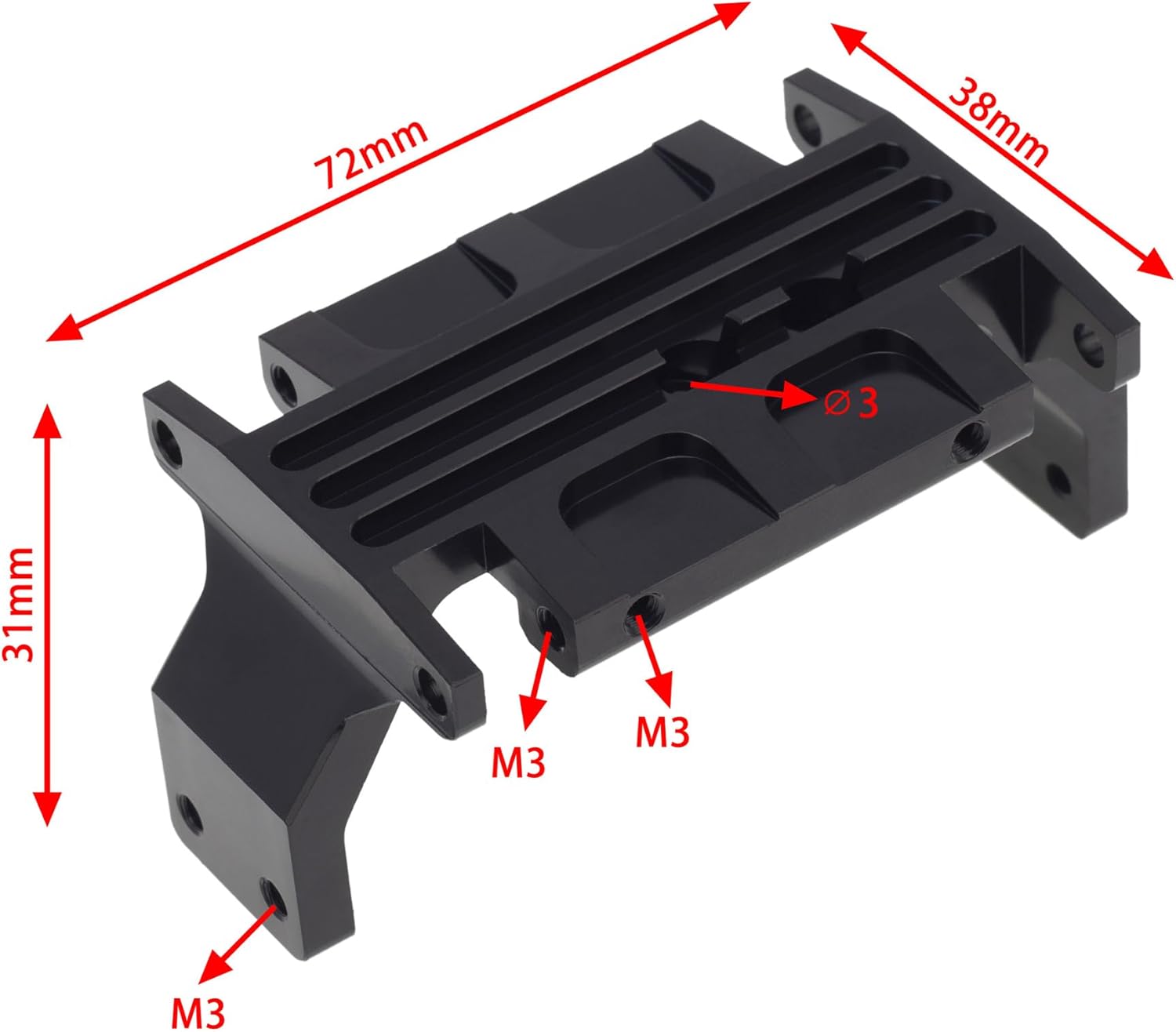 Rc Repairs Spare For Gelande II FJ40 G2 D90 D110 For Defender 1/10 Metal R3 Single Speed Transmission Transfer Case Gearbox RC Crawler Car(1 Set,A)