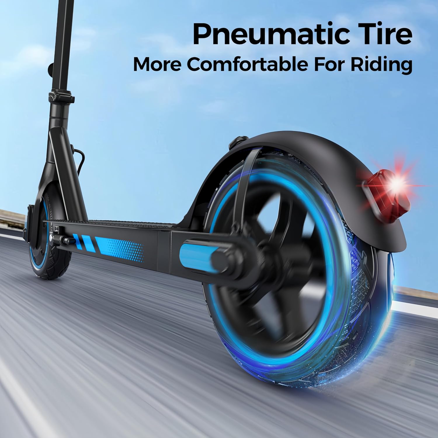 Electric Scooter Adults, 500W Motor E-Scooter, 25 MPH Top Speed and 22 Miles Range, Foldable Escooter with Dual Braking and App Control