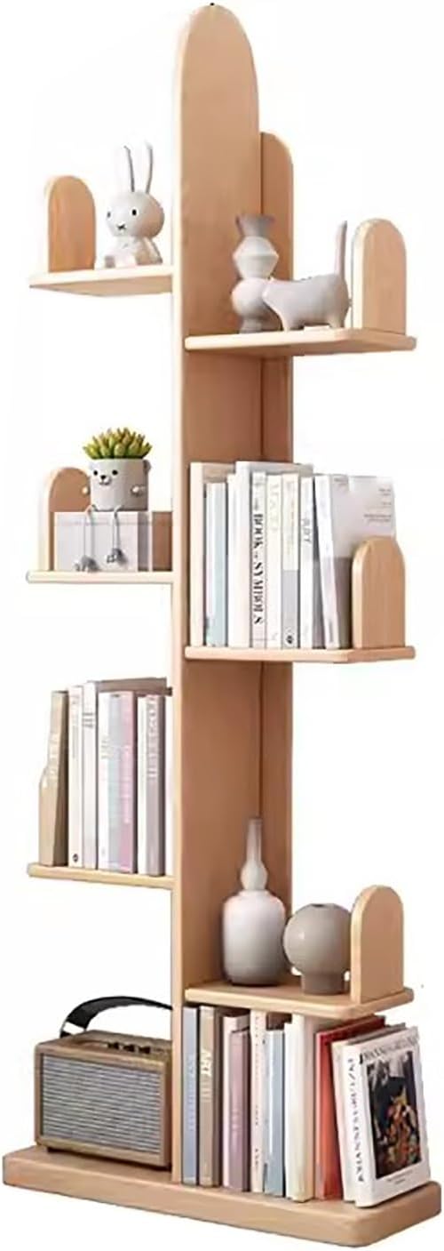 Tree Shelf, Shaped Free Standing Decorative Bookshelf, Multi-Layer Bookshelves，for Living Room Office Study Bookcase(Wood Color)