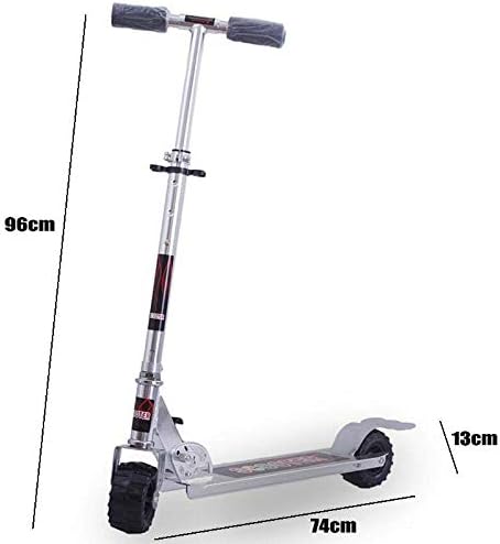 Fold Adult Scooter, Rubber Wheel Kick Scooter-Lightweight Scooters with Adjust Height City Scooter Big Wheel for Boys/Girls/Children/Kids