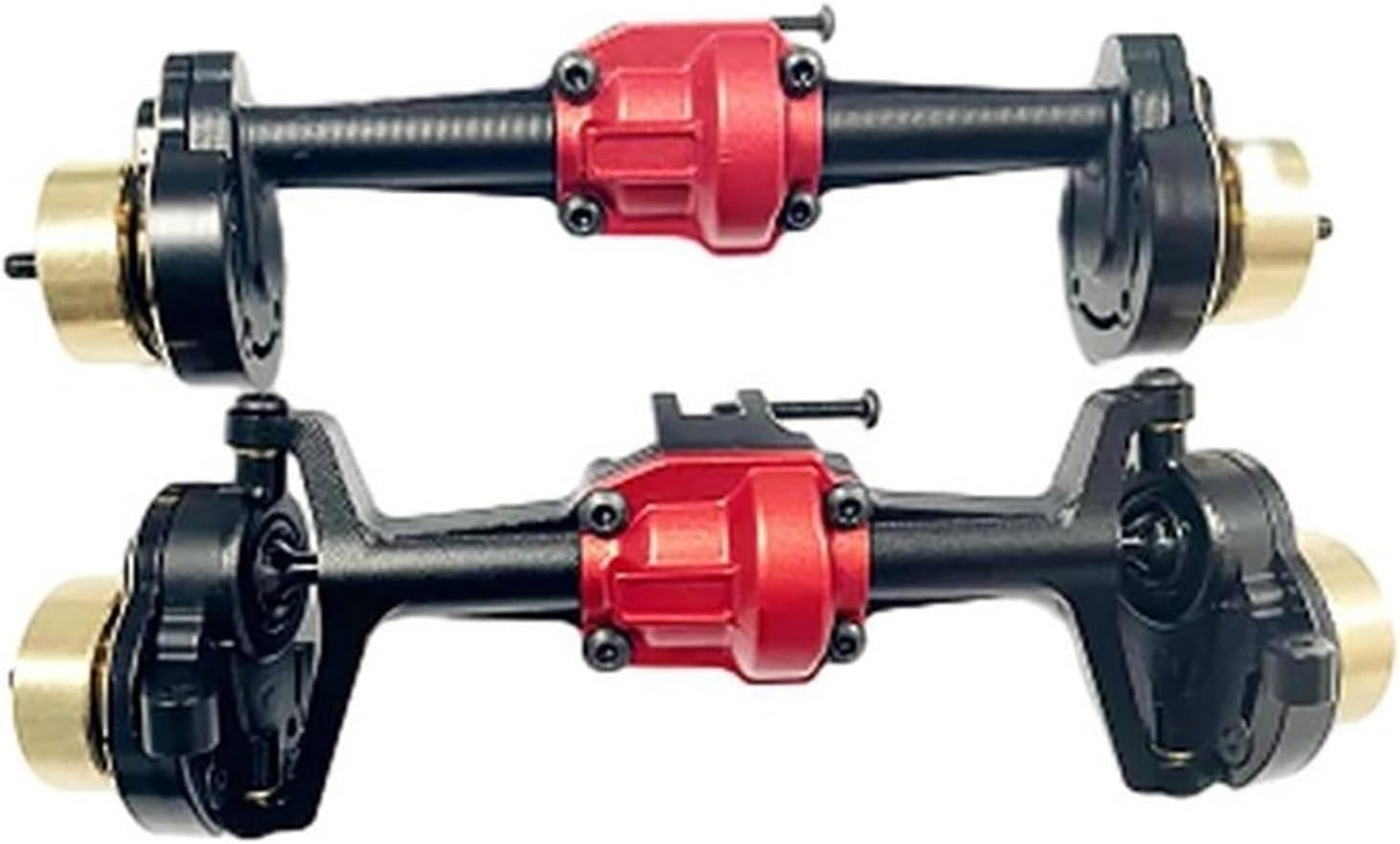 RC Vehicle Axles Compatible with HOBBYPLUS for CR18P for Rock for Trail 1/18 Off-Road RC Crawlers Upgrades Parts Aluminum CNC Front Rear Portal Axle(Color1)