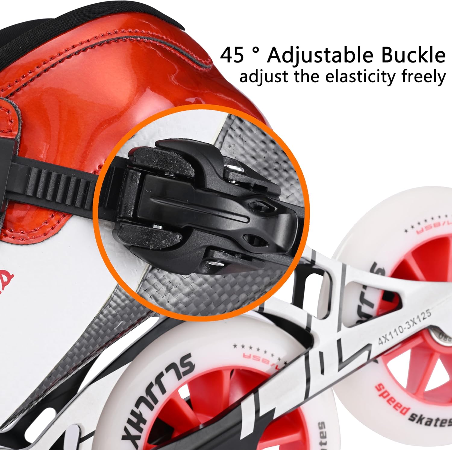 Inline Speed Skates Adult for Mens Womens, Professional Fitness Racing Skates Adult Male, High Performance Roller Skating, Black