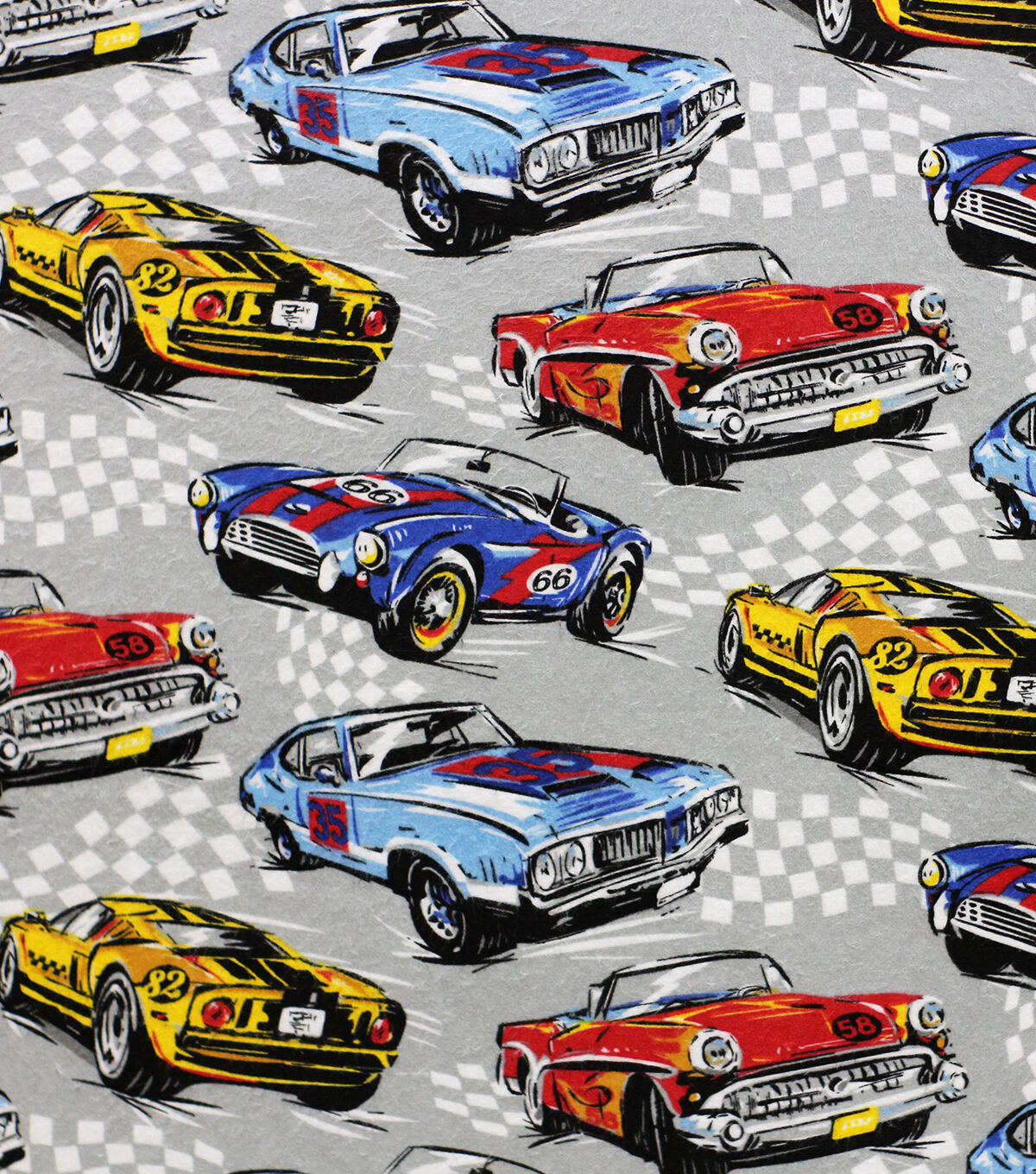 Finishline Cars Super Snuggle Flannel Fabric