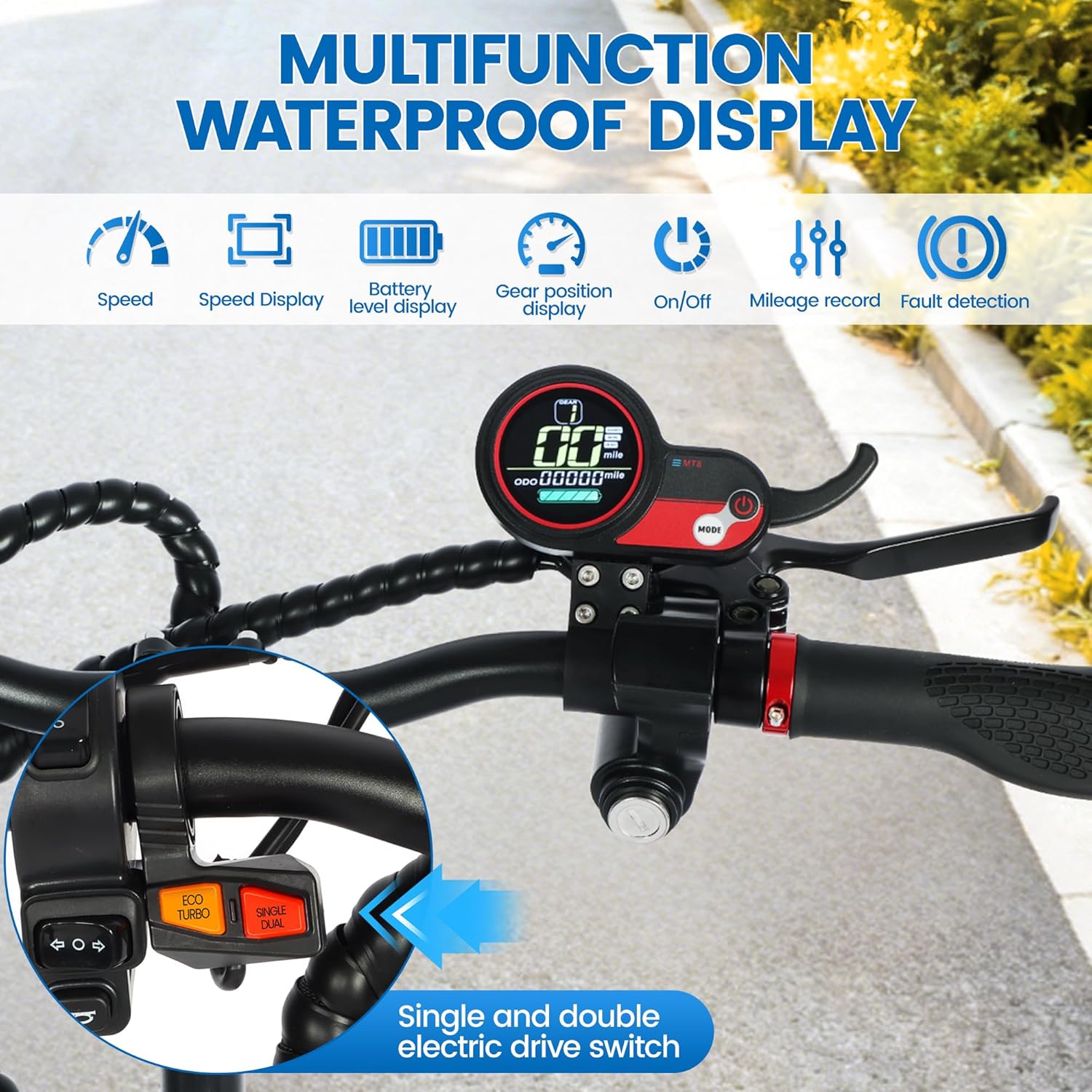 Electric Scooter for Adults, 5600W Dual Motors, 40-50 mph,50-55 Mile,Range Dual Brake System, 11-inch Off-Road Tires Dual-Drive Fast Heavy-Duty Electric Scooter with Seat