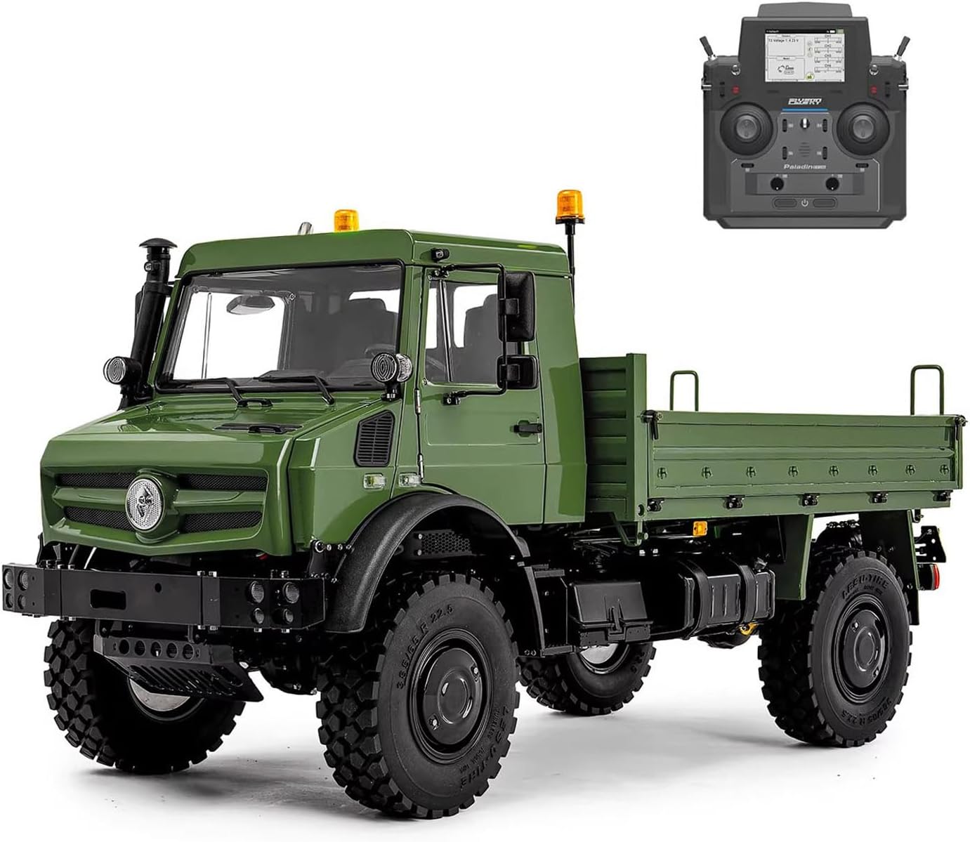 3Speed Transmission LESU 1/14 U4023 Remote Control Truck All Metal RC Off Road Vehicle RTR Light Sound System Flysky Radio Hobby Grade Model for Ages 14+(Green)